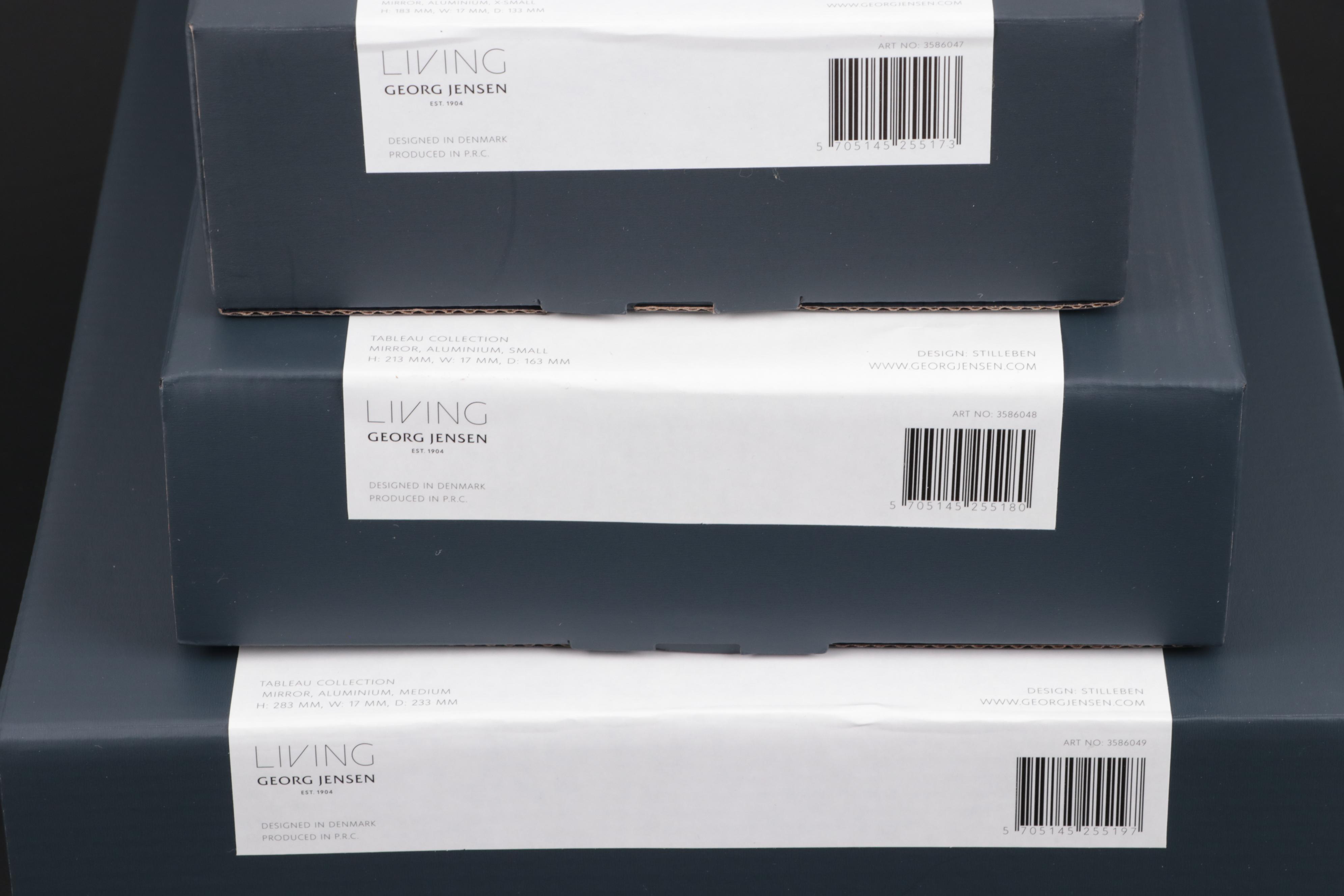 Georg Jensen "Tableau" Aluminium Tabletop and Wall Hanging Mirrors