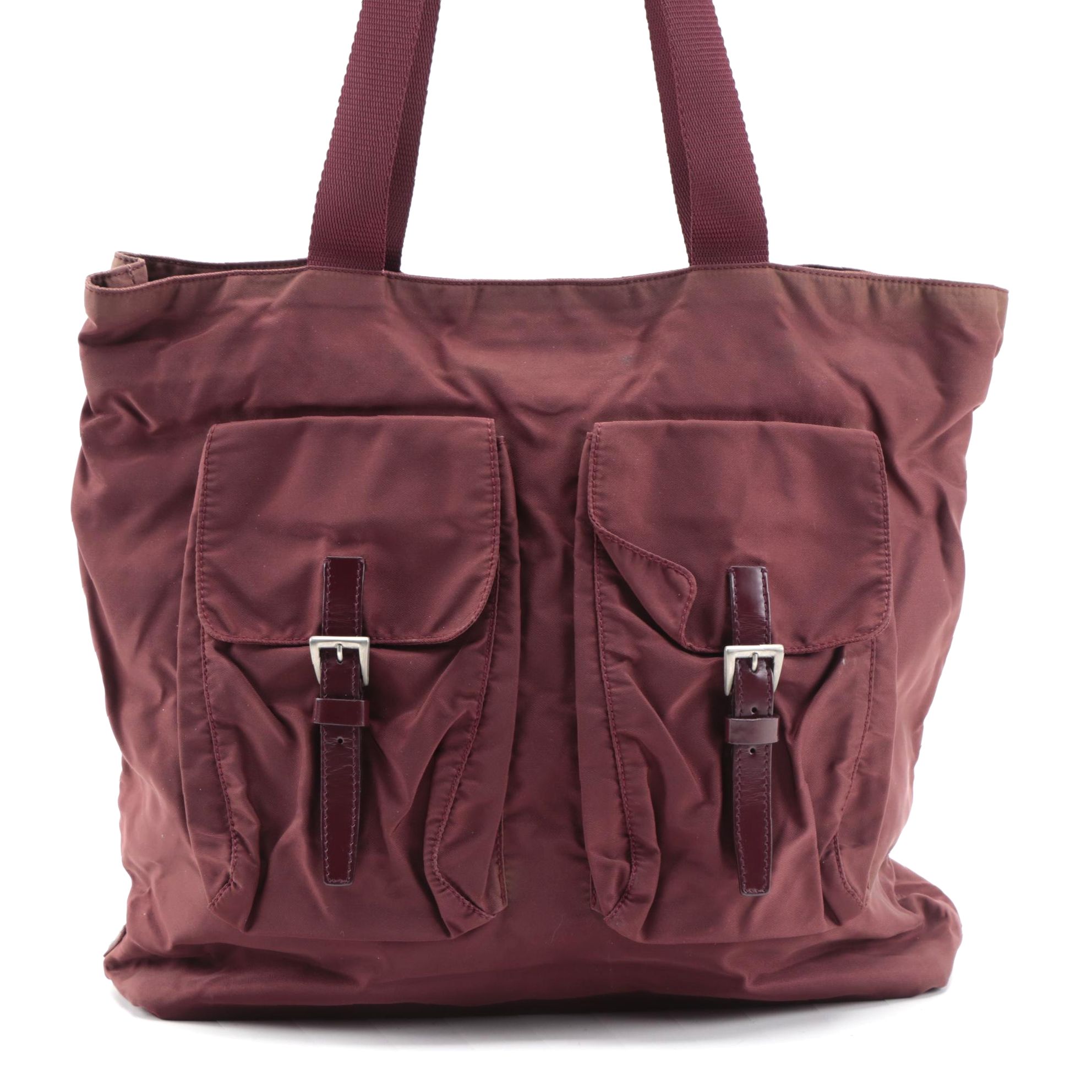 Prada Tessuto Tote Bag in Amaranth Nylon