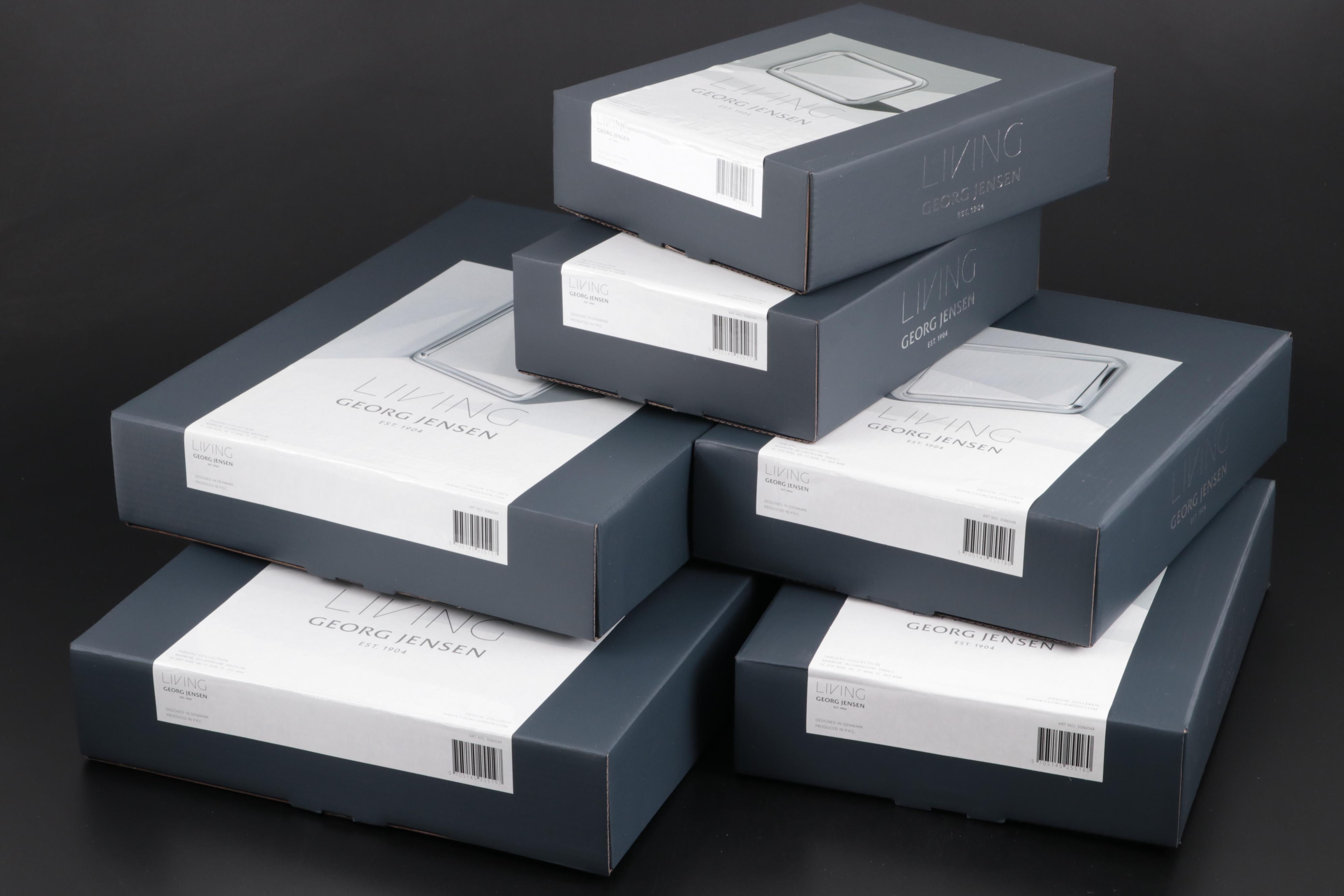 Georg Jensen "Tableau" Aluminium Tabletop and Wall Hanging Mirrors