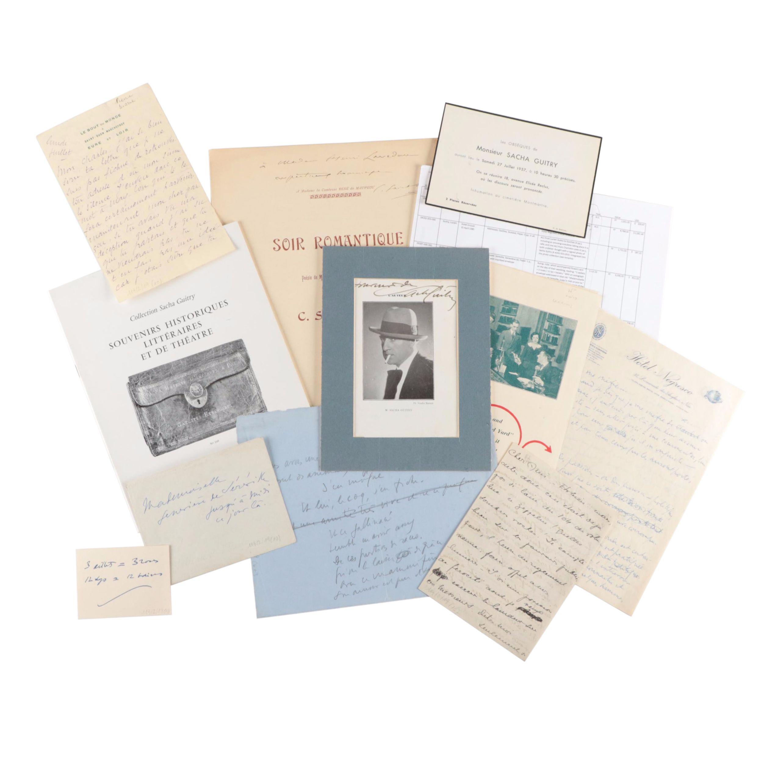 French Actor Sacha Guitry Memorabilia and More
