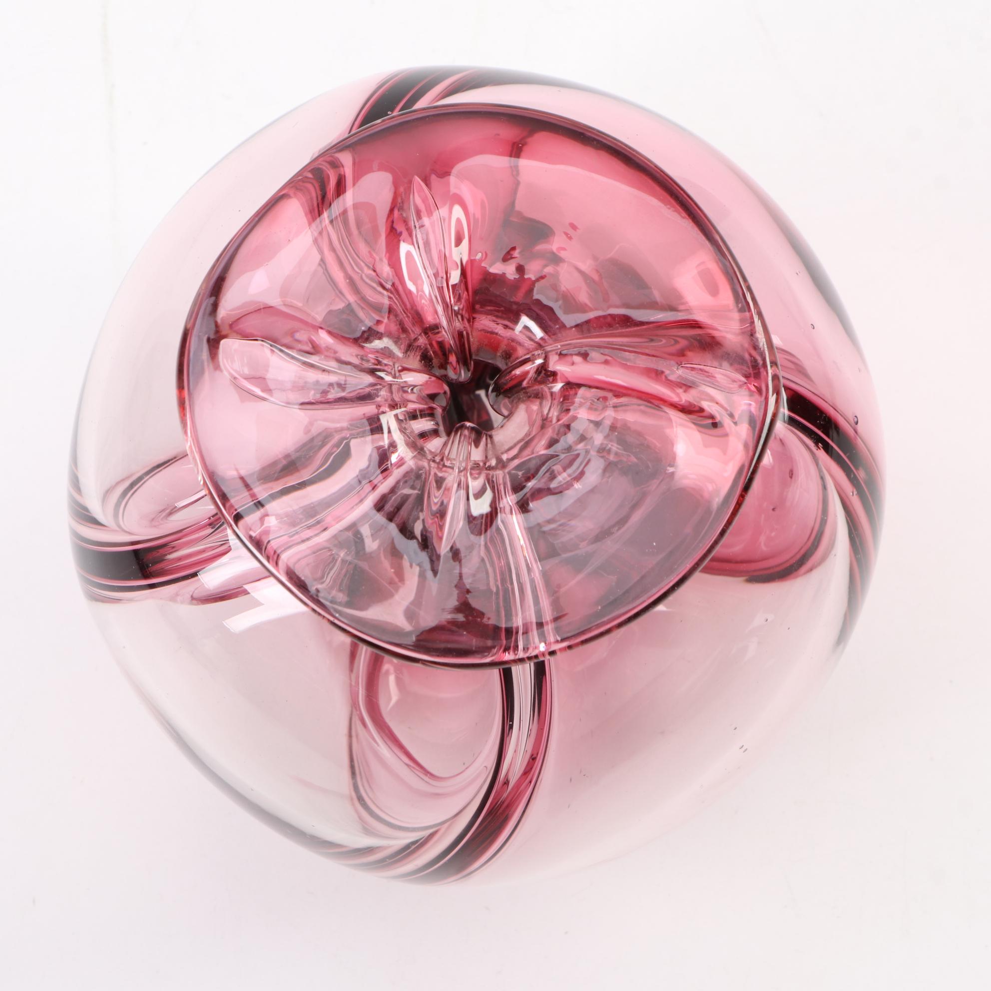 Brian Lonsway Studio Art Glass Globular Bud Vase, 1978