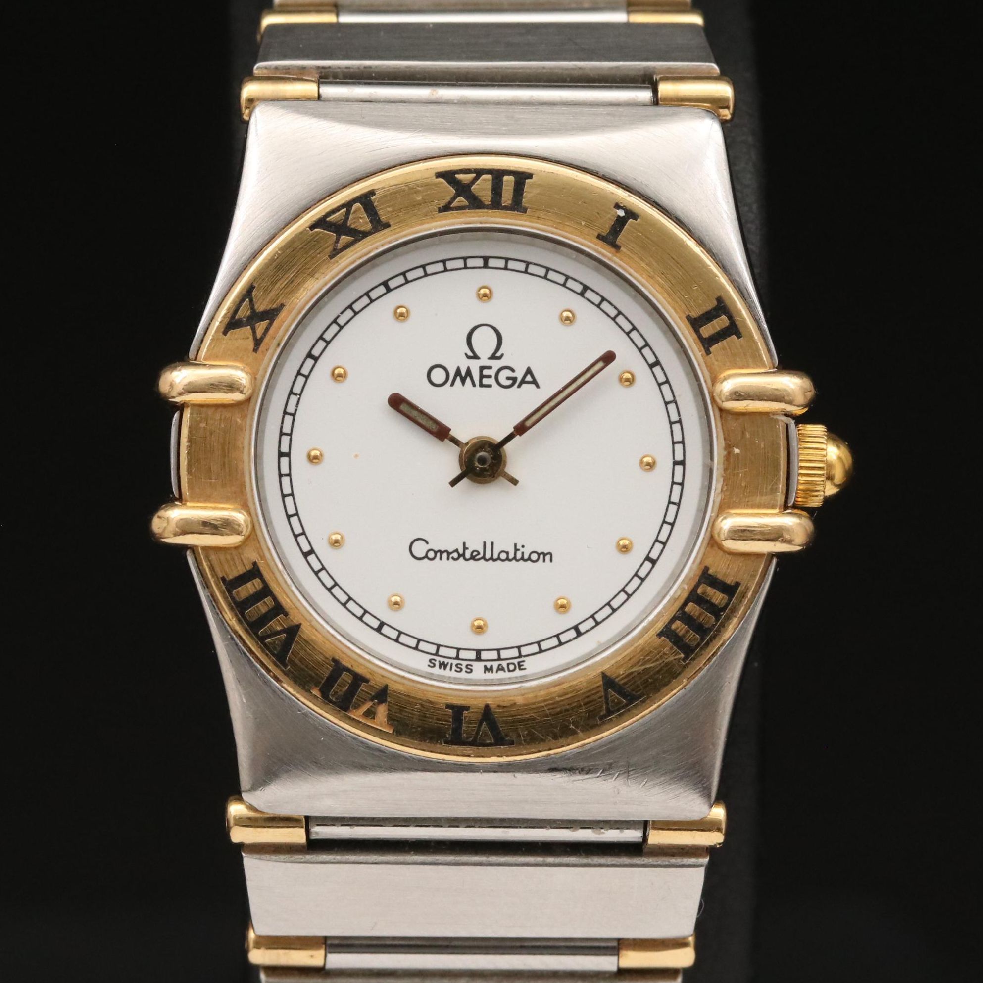Omega Constellation 18K Yellow Gold and Stainless Steel Quartz Watch