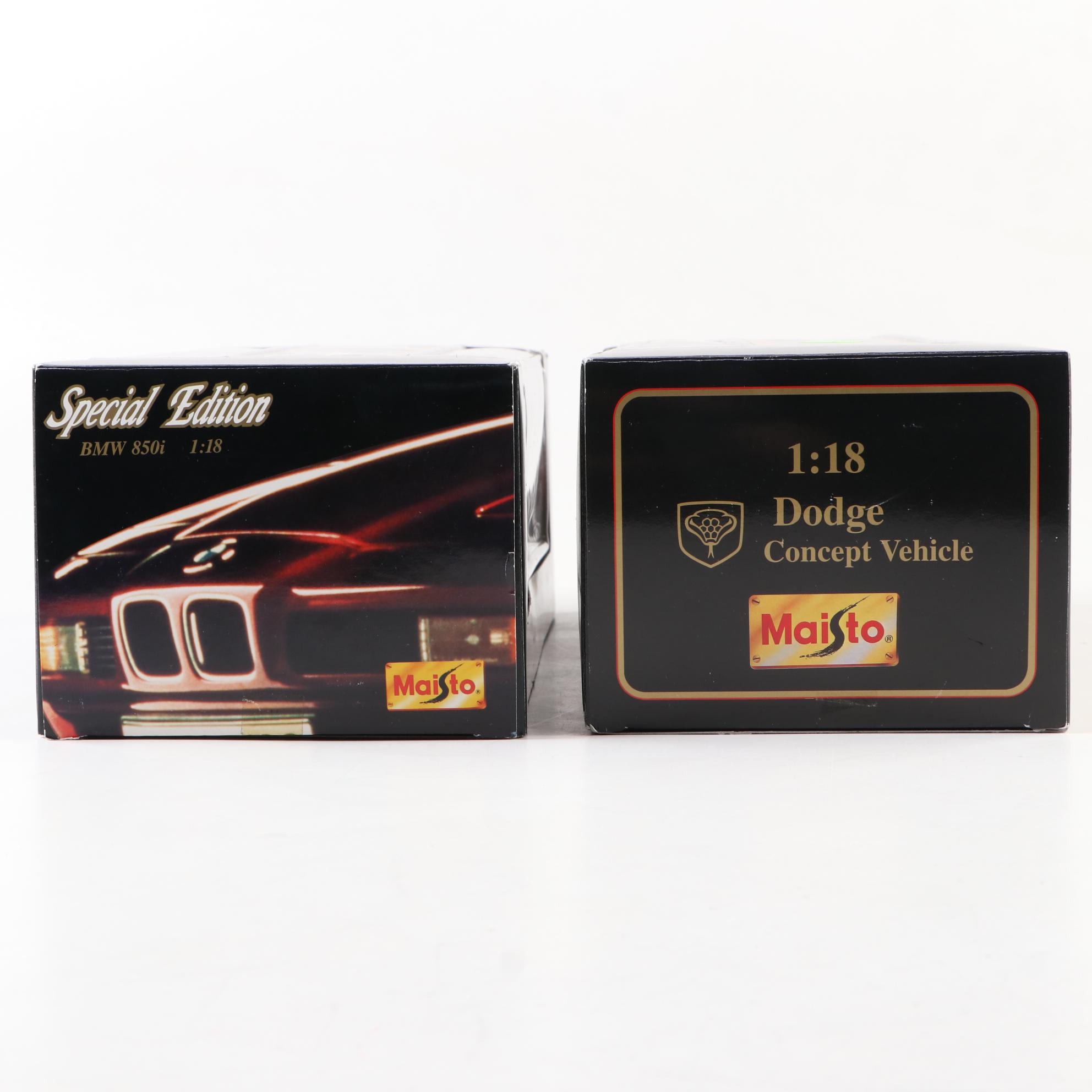 Maisto BMW and Dodge Concept "Special Edition" Diecast Cars in Packaging