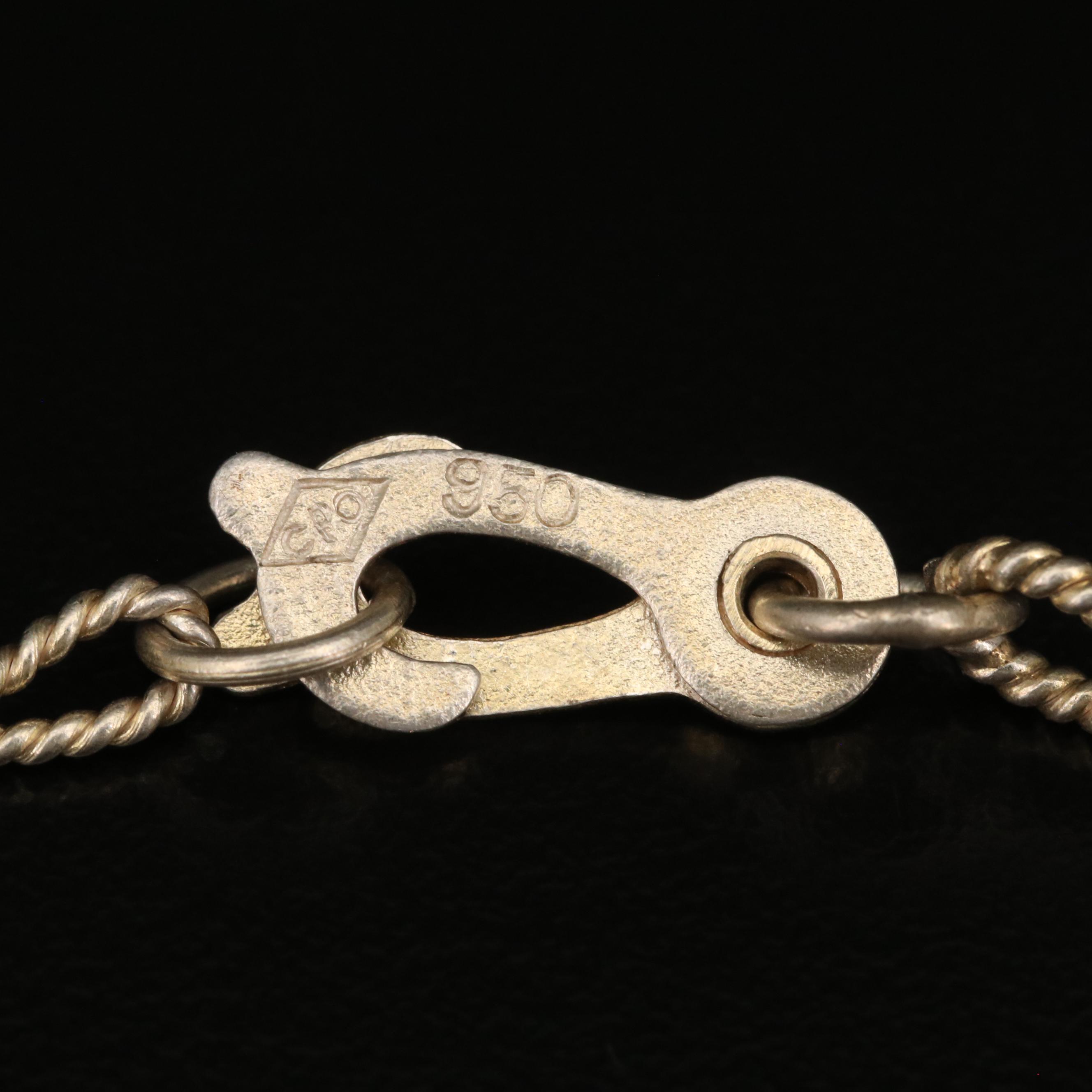 Vintage Sterling and 950 Silver Charm Bracelets with Drum and Tambourine Charms