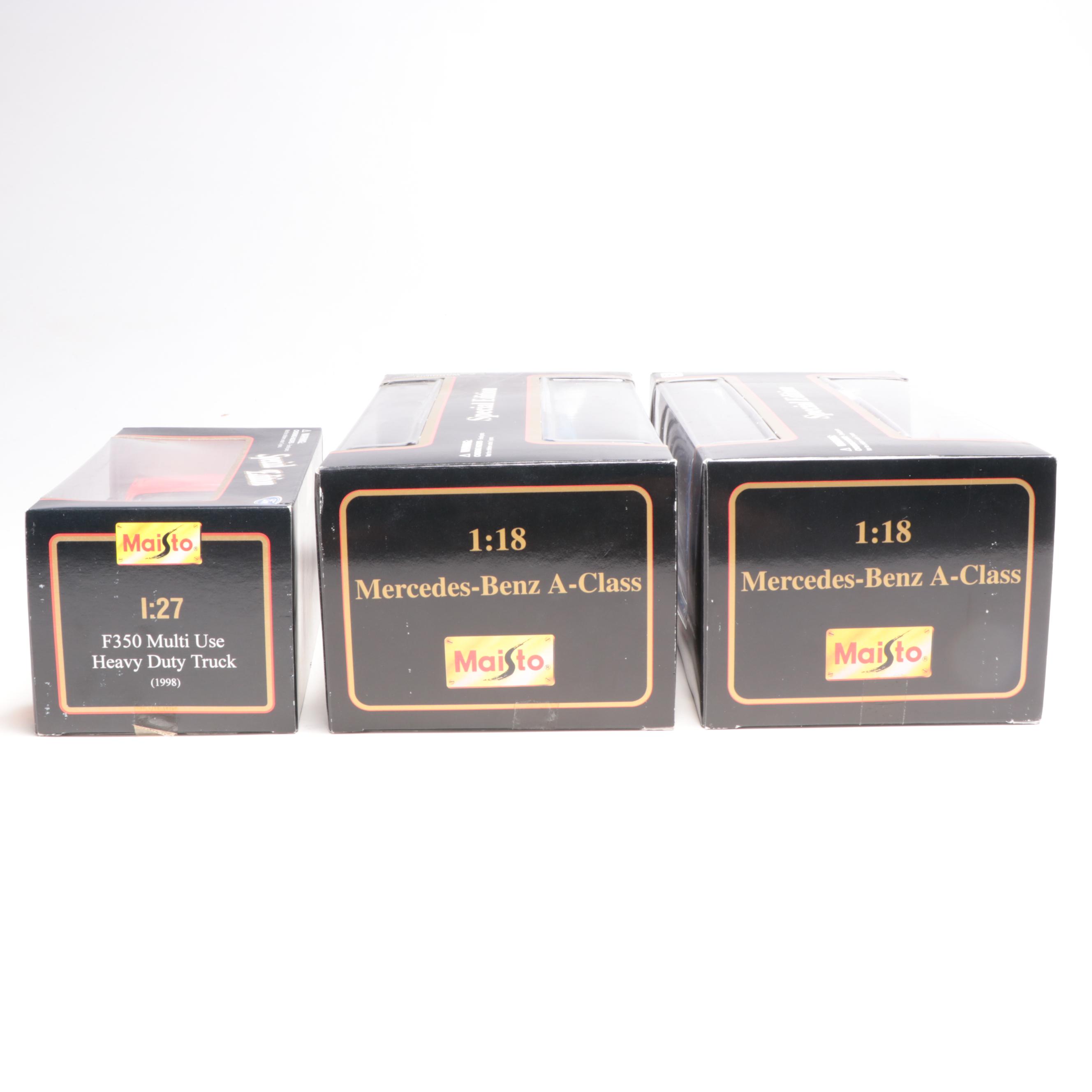 Maisto Ford Pickup and Mercedes-Benz A-Class Diecast Scale Models