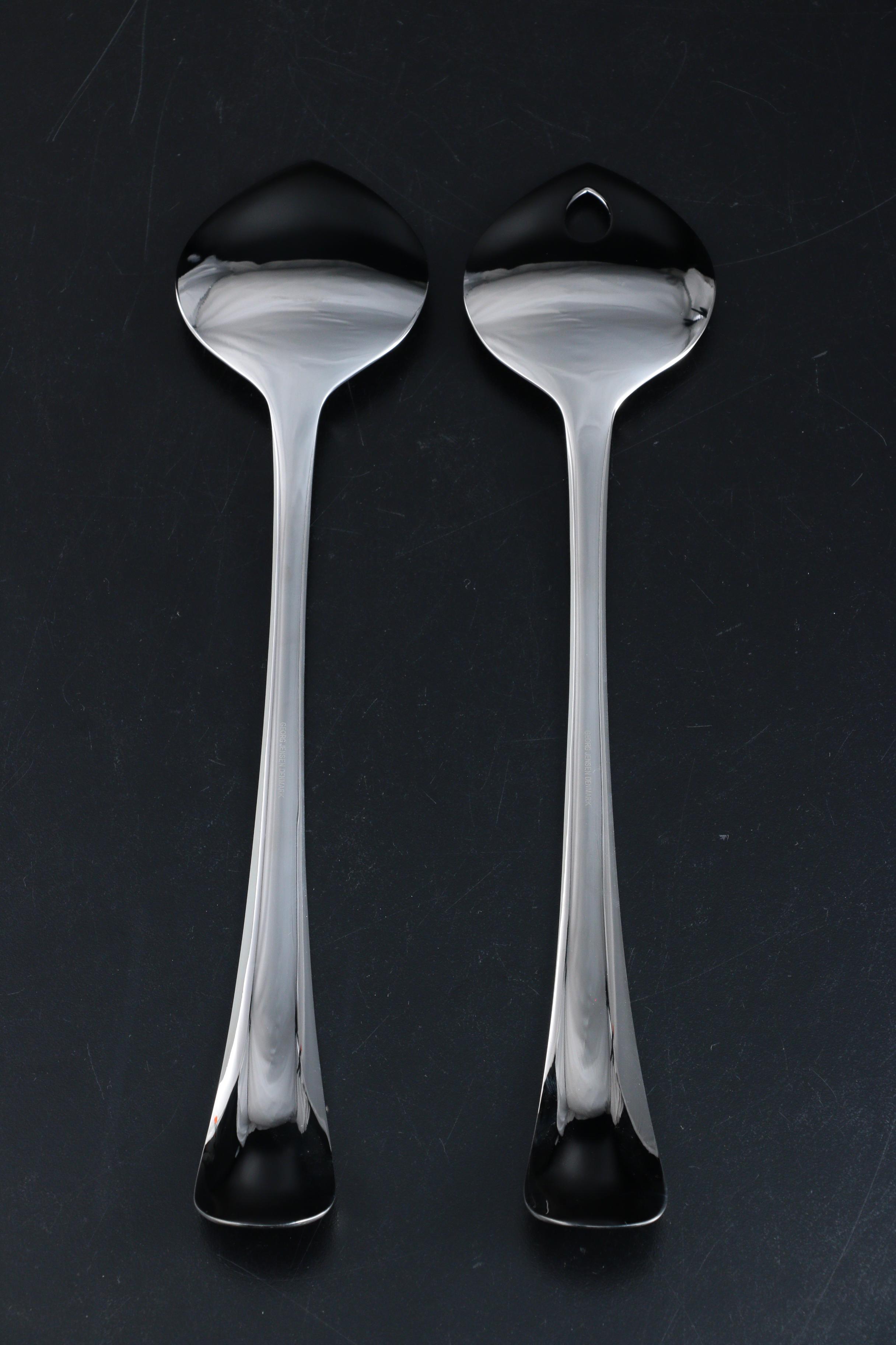 Georg Jensen "Duo" Stainless Steel Salad Servers