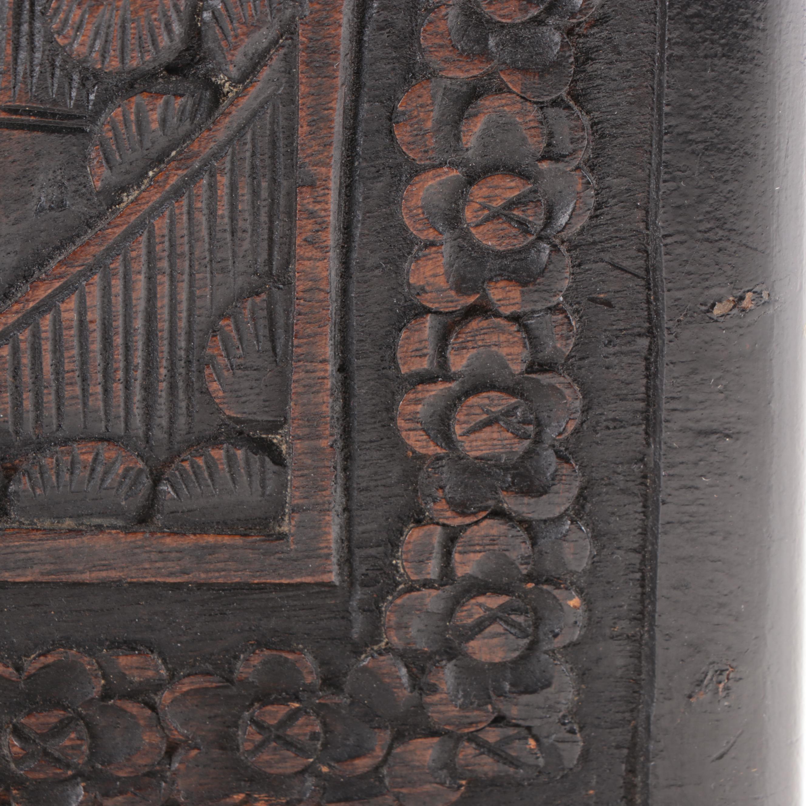 Chinese Carved Camphorwood Storage Box