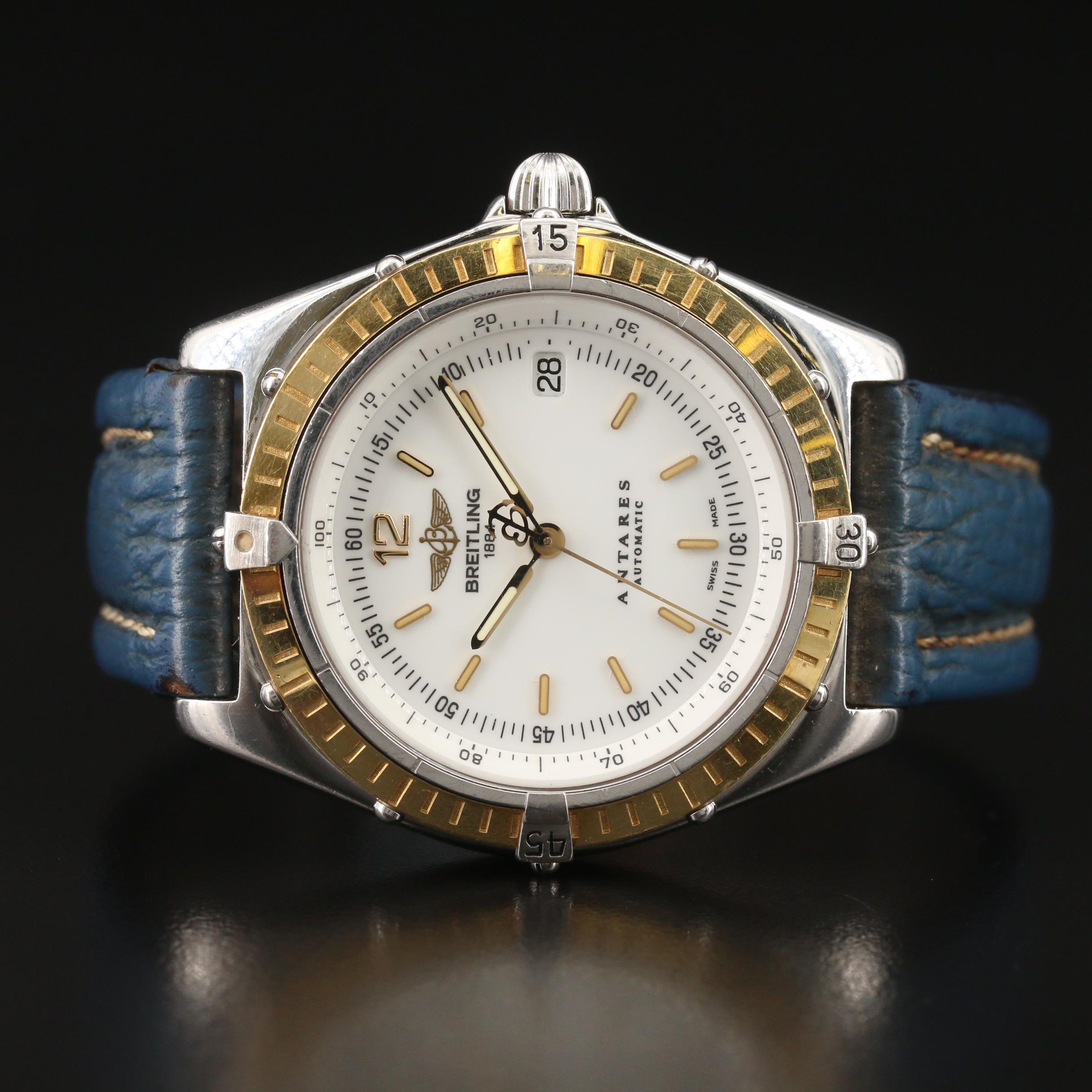 Breitling "Antares" 18K Gold and Stainless Steel Automatic Watch