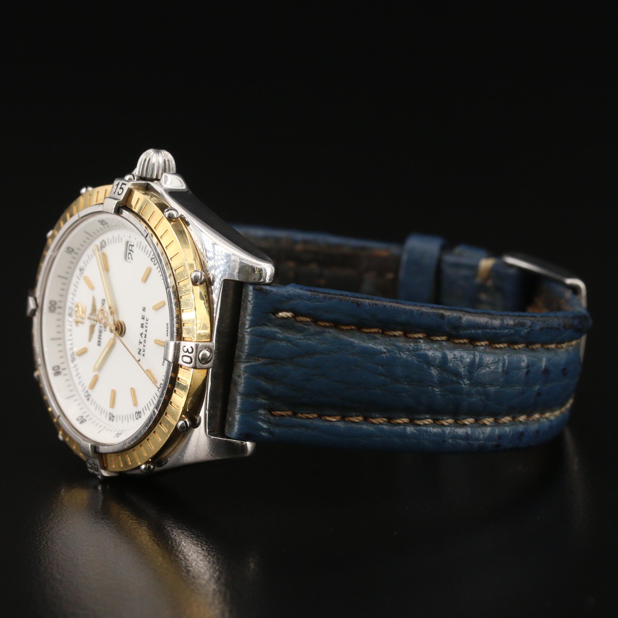 Breitling "Antares" 18K Gold and Stainless Steel Automatic Watch