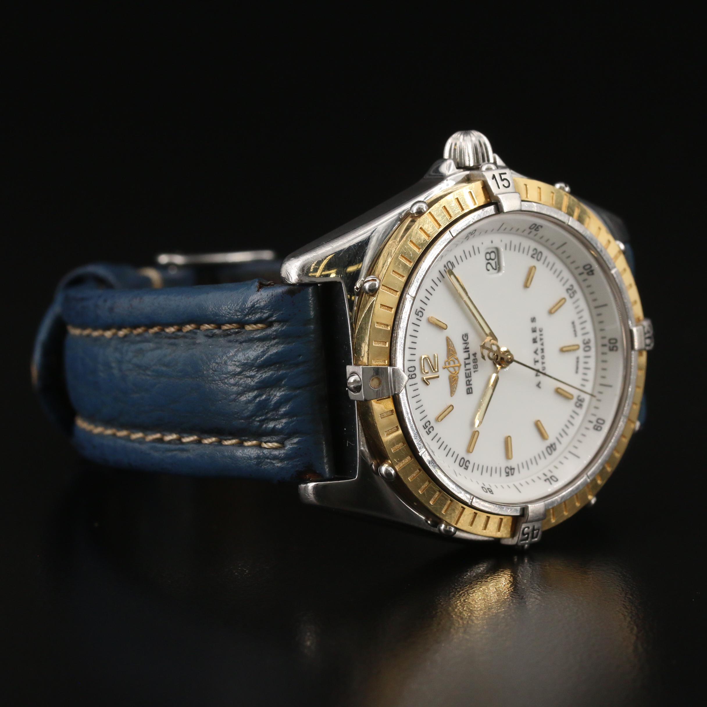 Breitling "Antares" 18K Gold and Stainless Steel Automatic Watch
