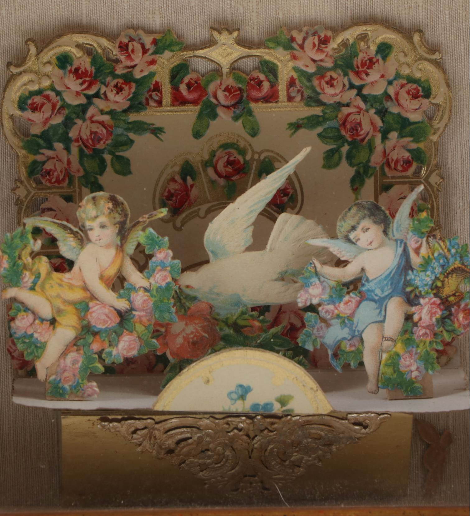 Sungott Art Studios Framed Victorian Pop-up Valentines, 20th Century