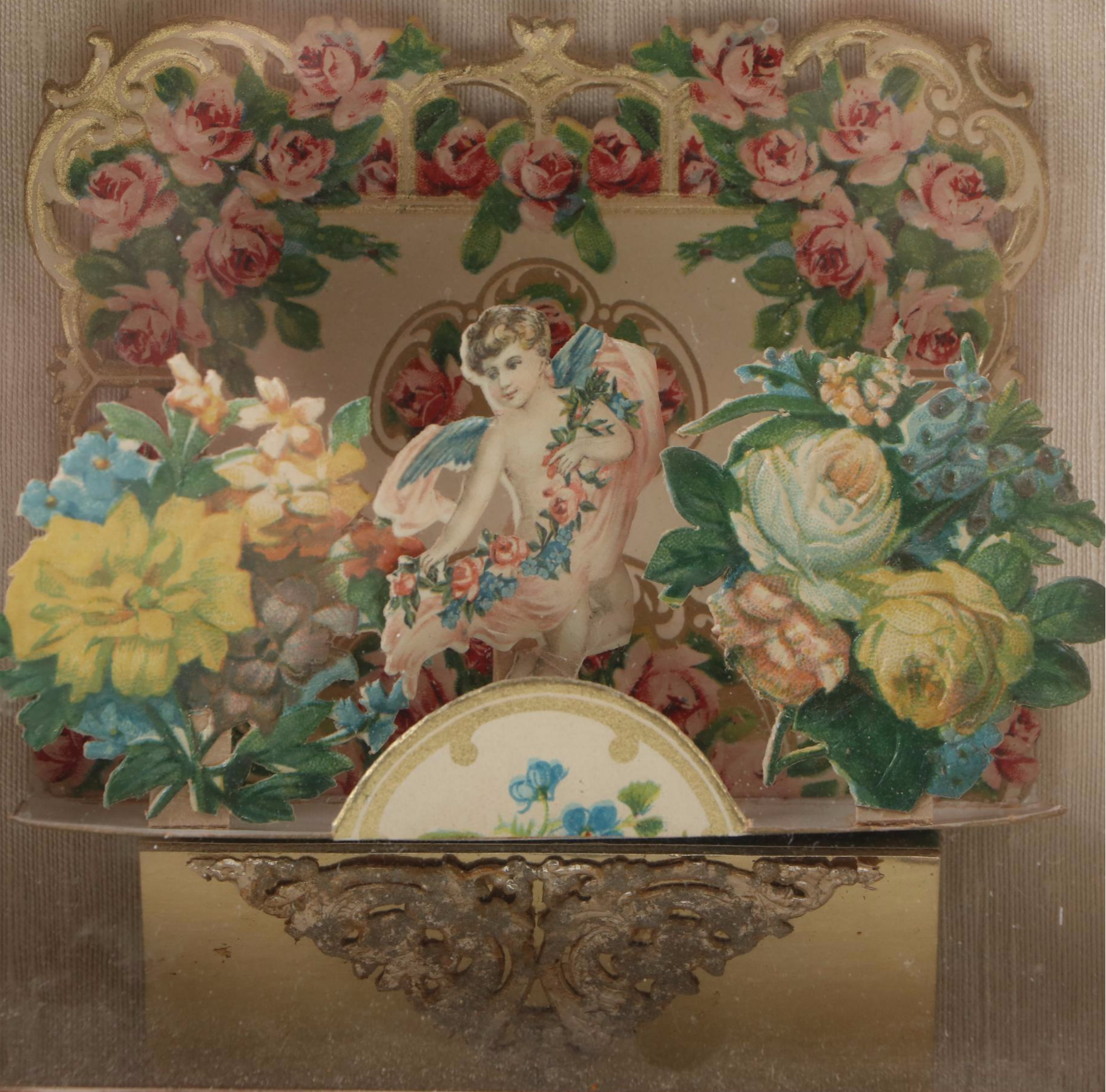 Sungott Art Studios Framed Victorian Pop-up Valentines, 20th Century