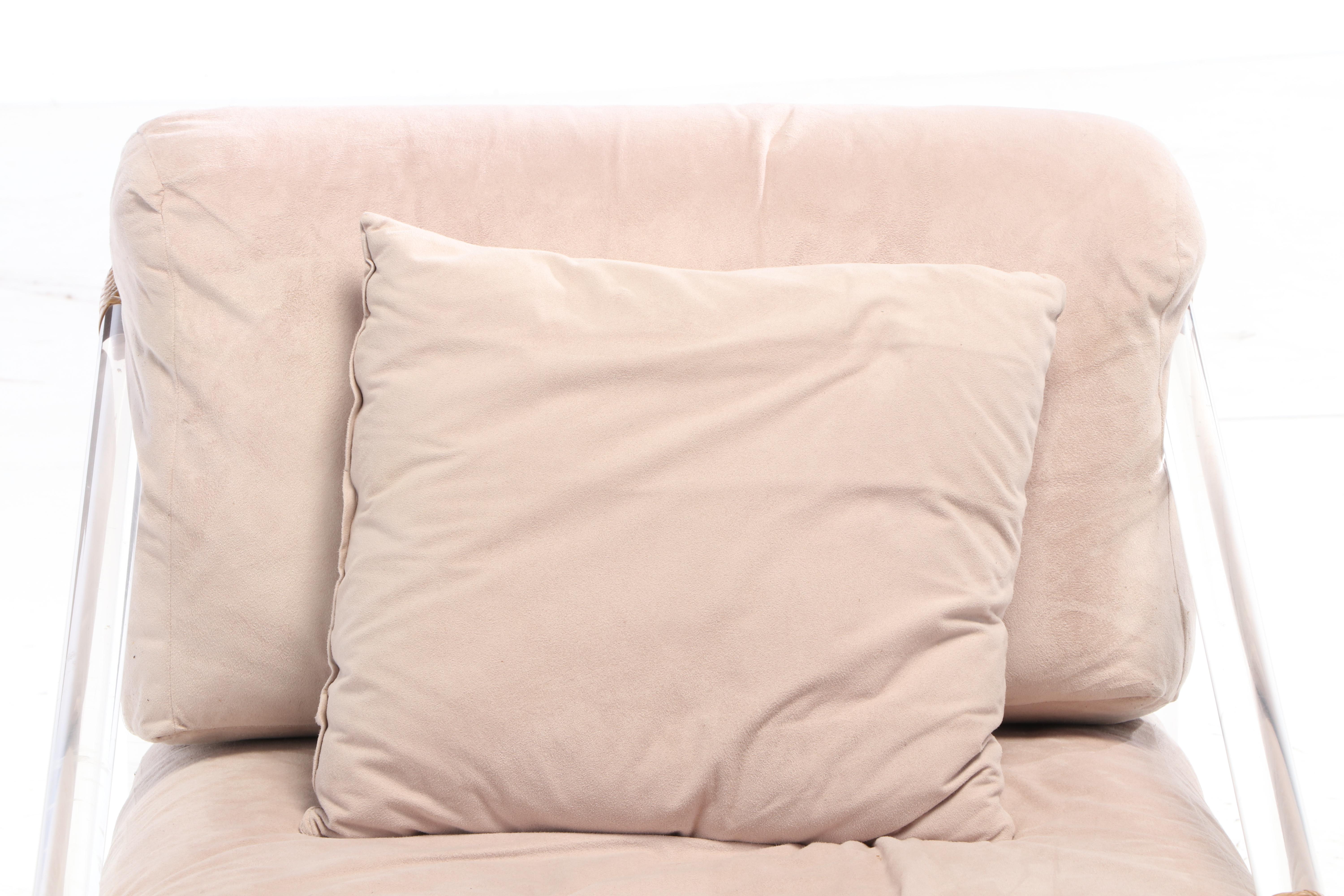 Four Seasons Mid Century Modern Lucite, Bamboo, & Rattan Club Chair, circa 1970