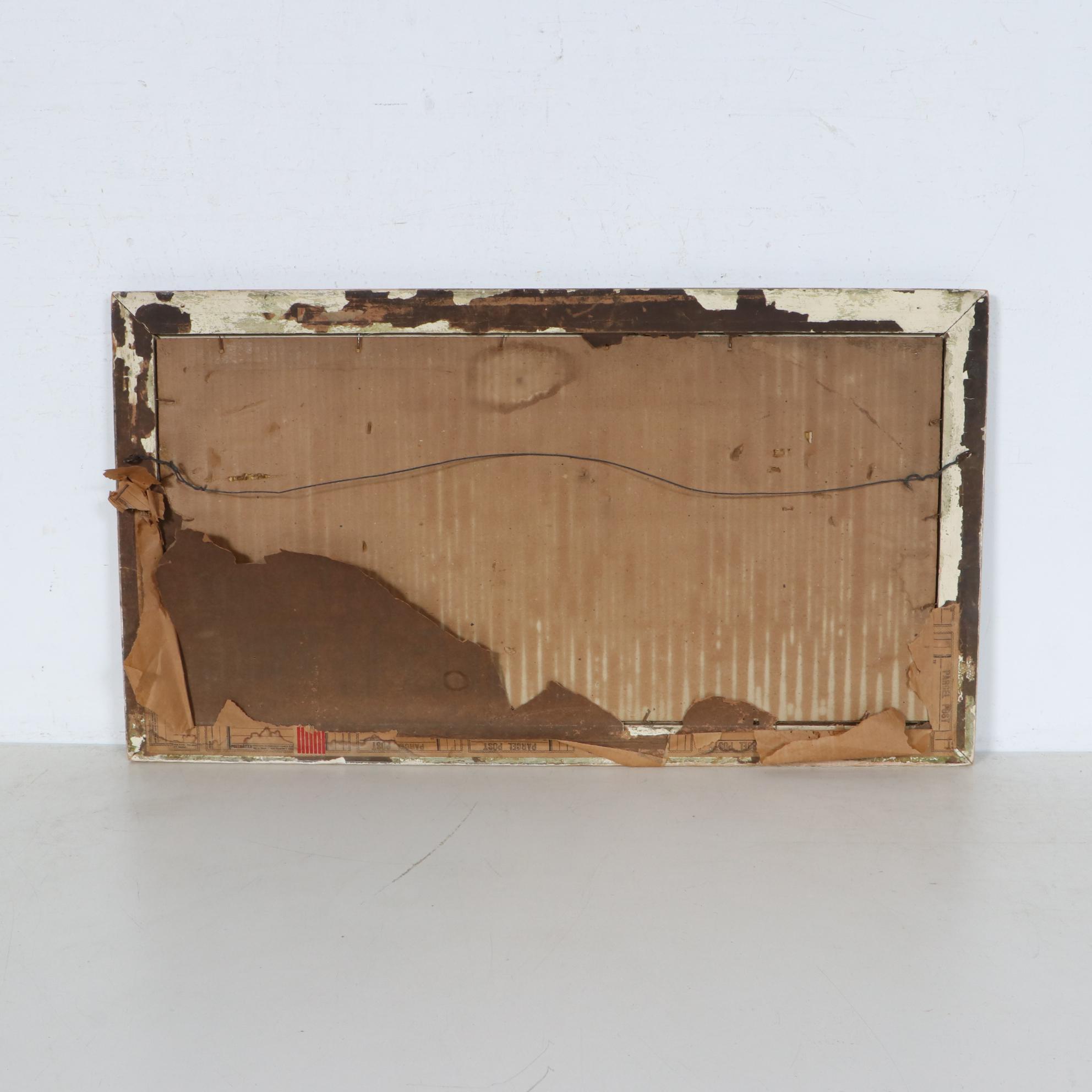 Country Road Pastel Drawing, Mid-Late 20th Century