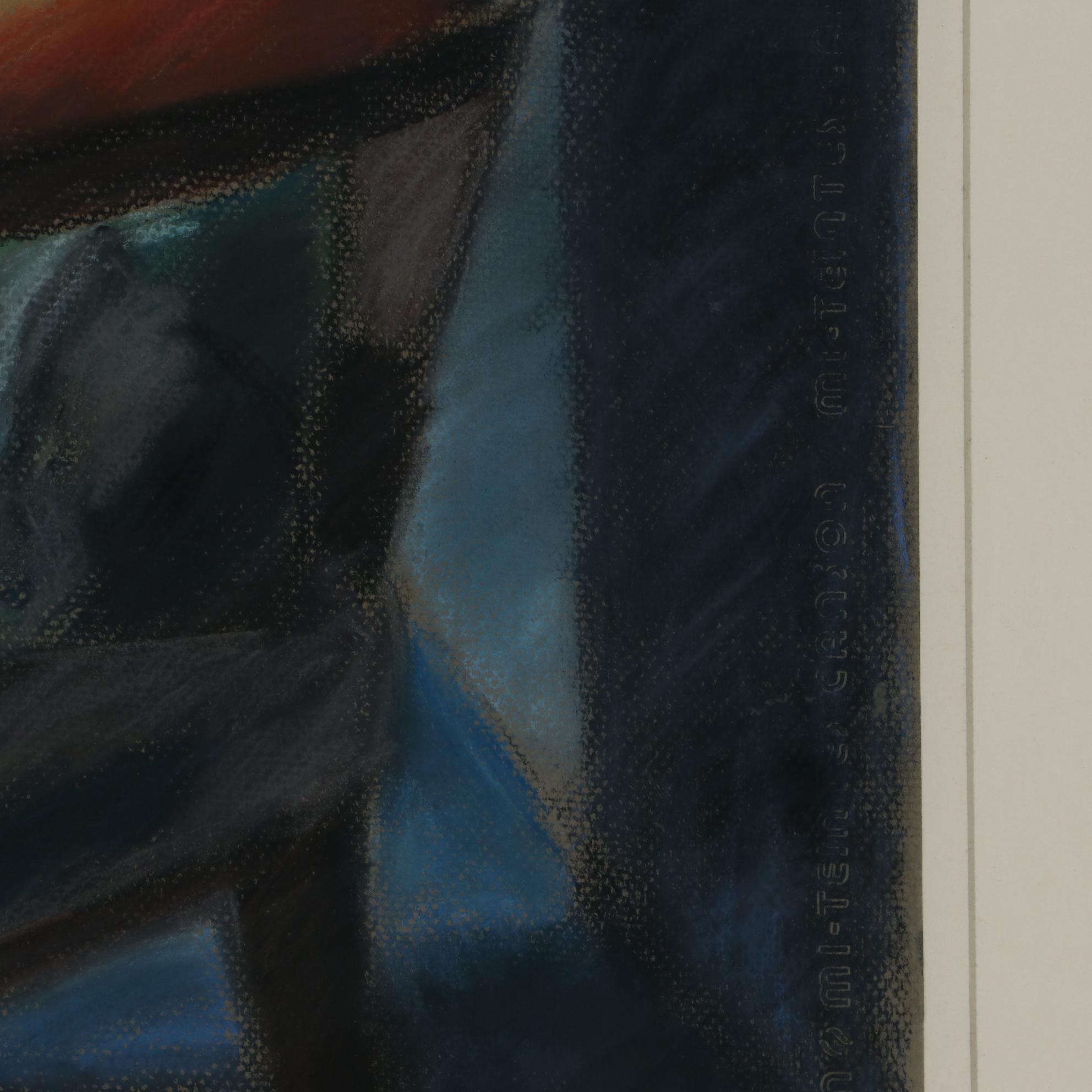 Stephen Hankin Portrait Pastel Drawing "Expecting," 1983