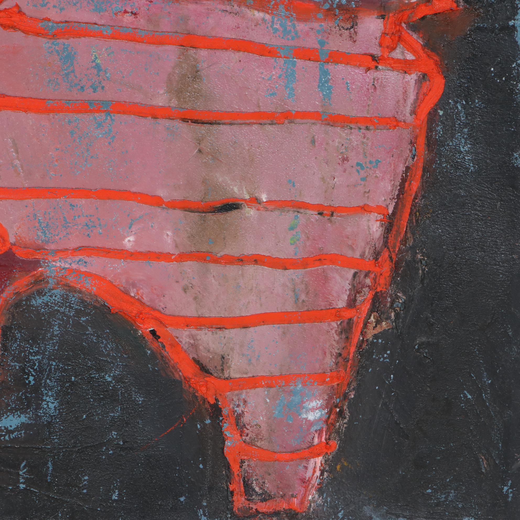 Janice Schuler Abstract Figure Mixed Media Painting, 2016