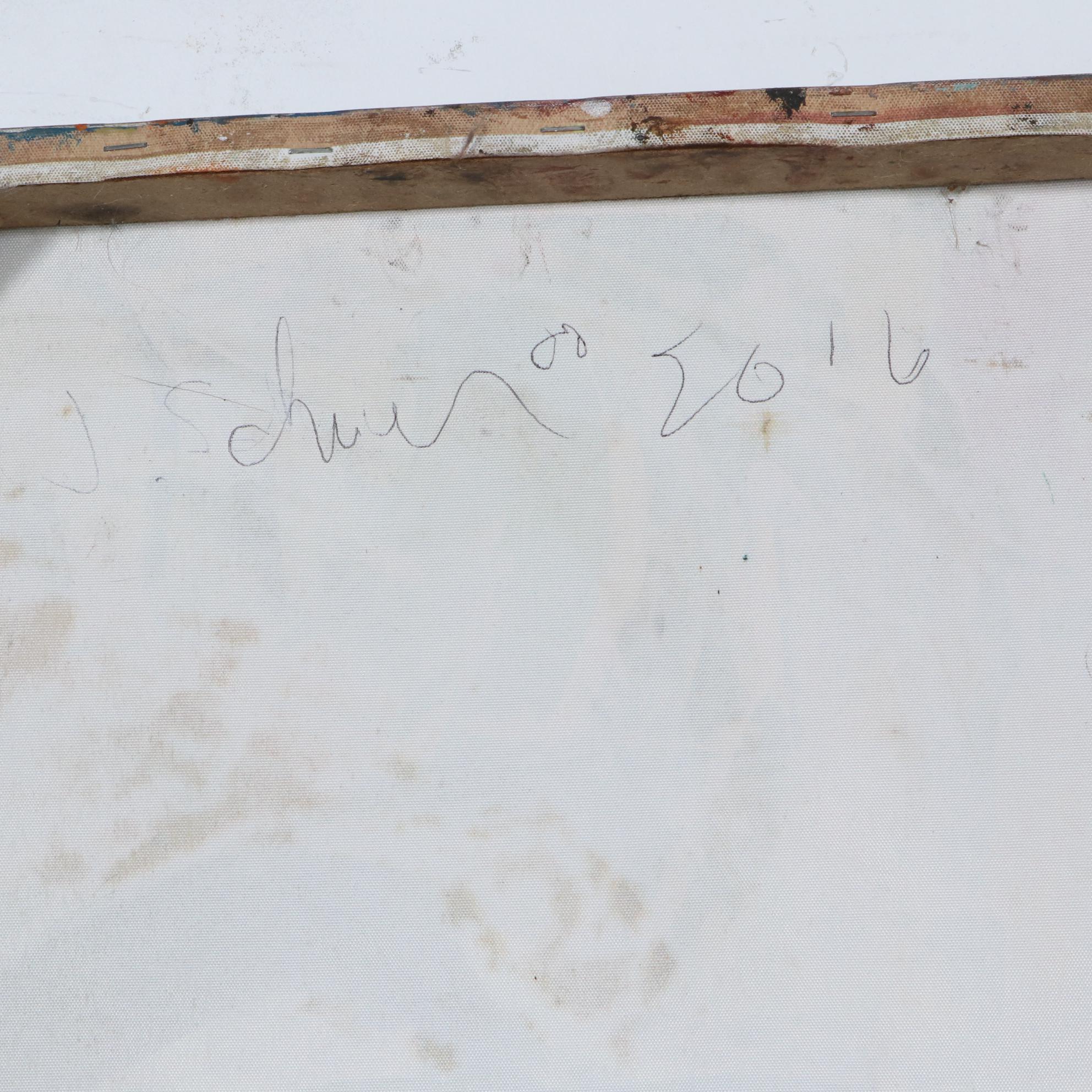 Janice Schuler Abstract Figure Mixed Media Painting, 2016