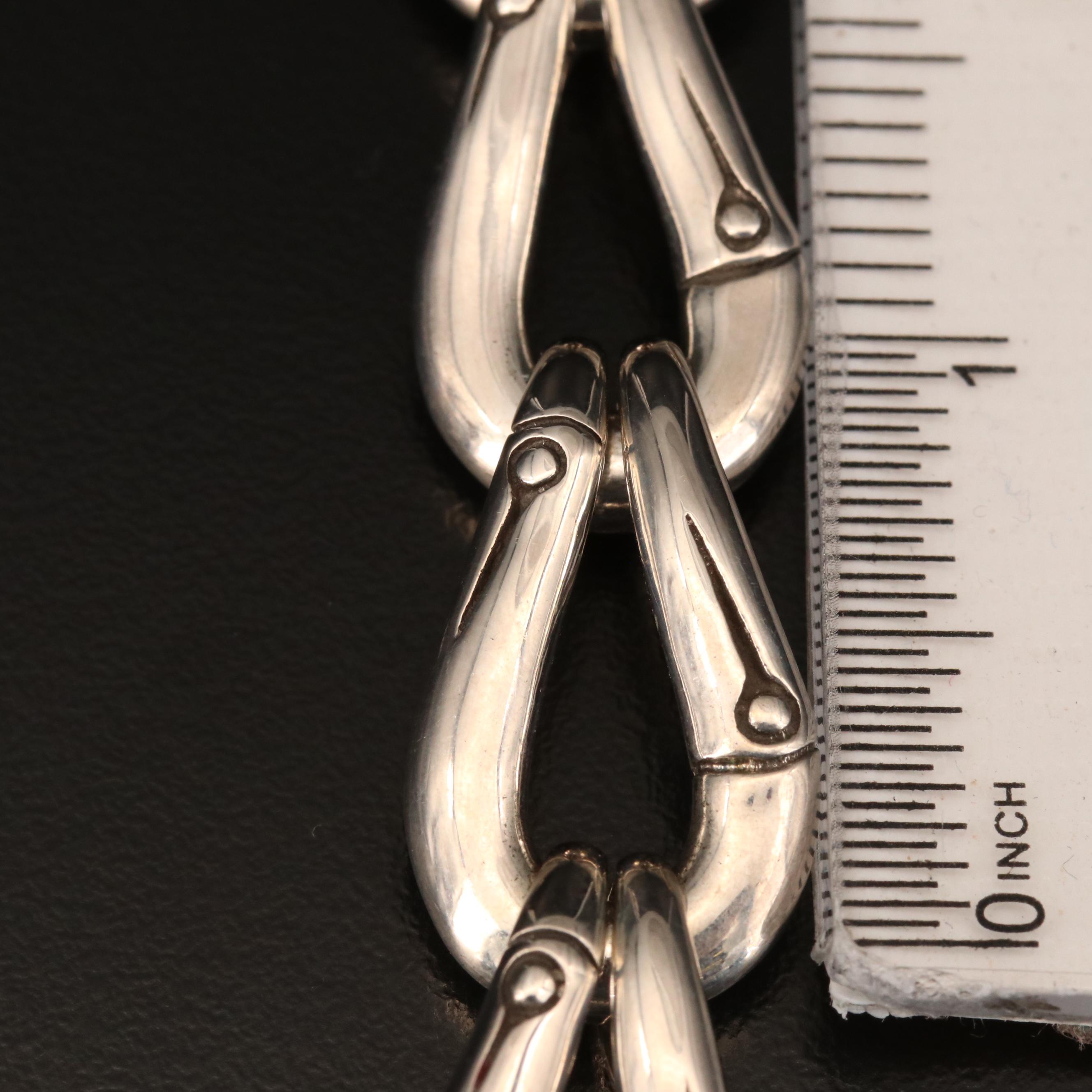 John Hardy "Bamboo" Sterling Necklace with 18K Accents Including Box