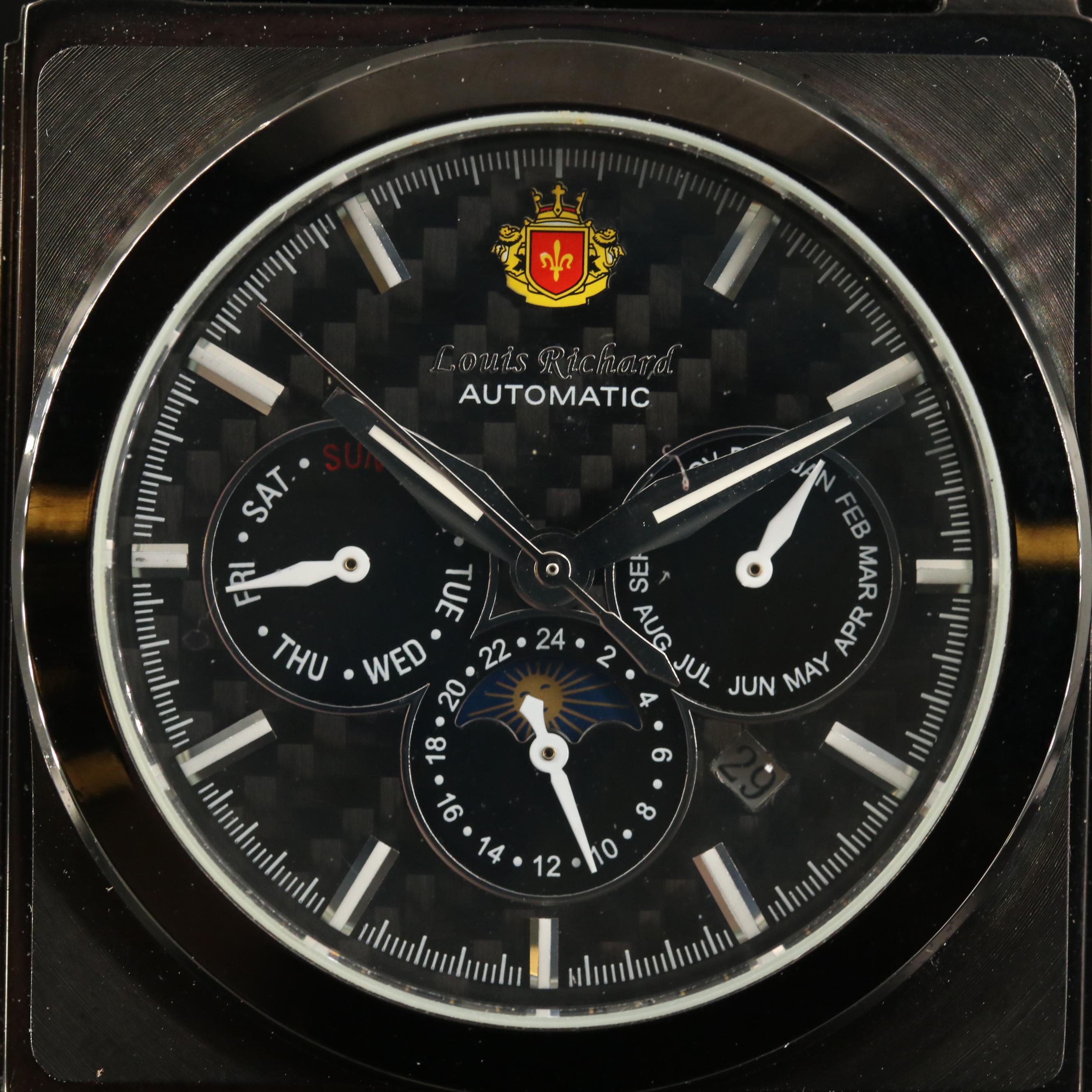 Louis Richard Triple Calendar Stainless Steel Automatic Watch