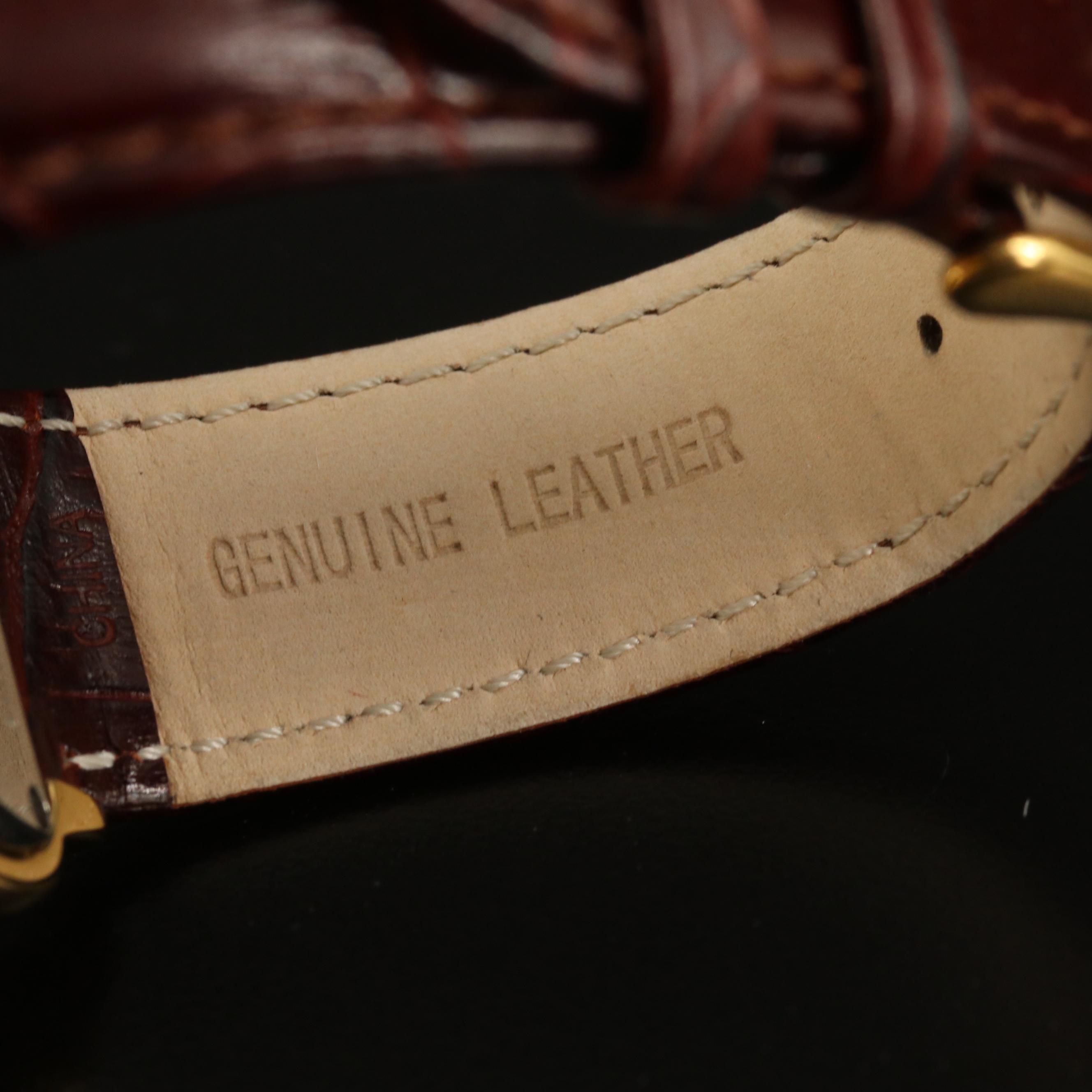 Rousseau Triple Calendar Gold Tone Automatic Watch