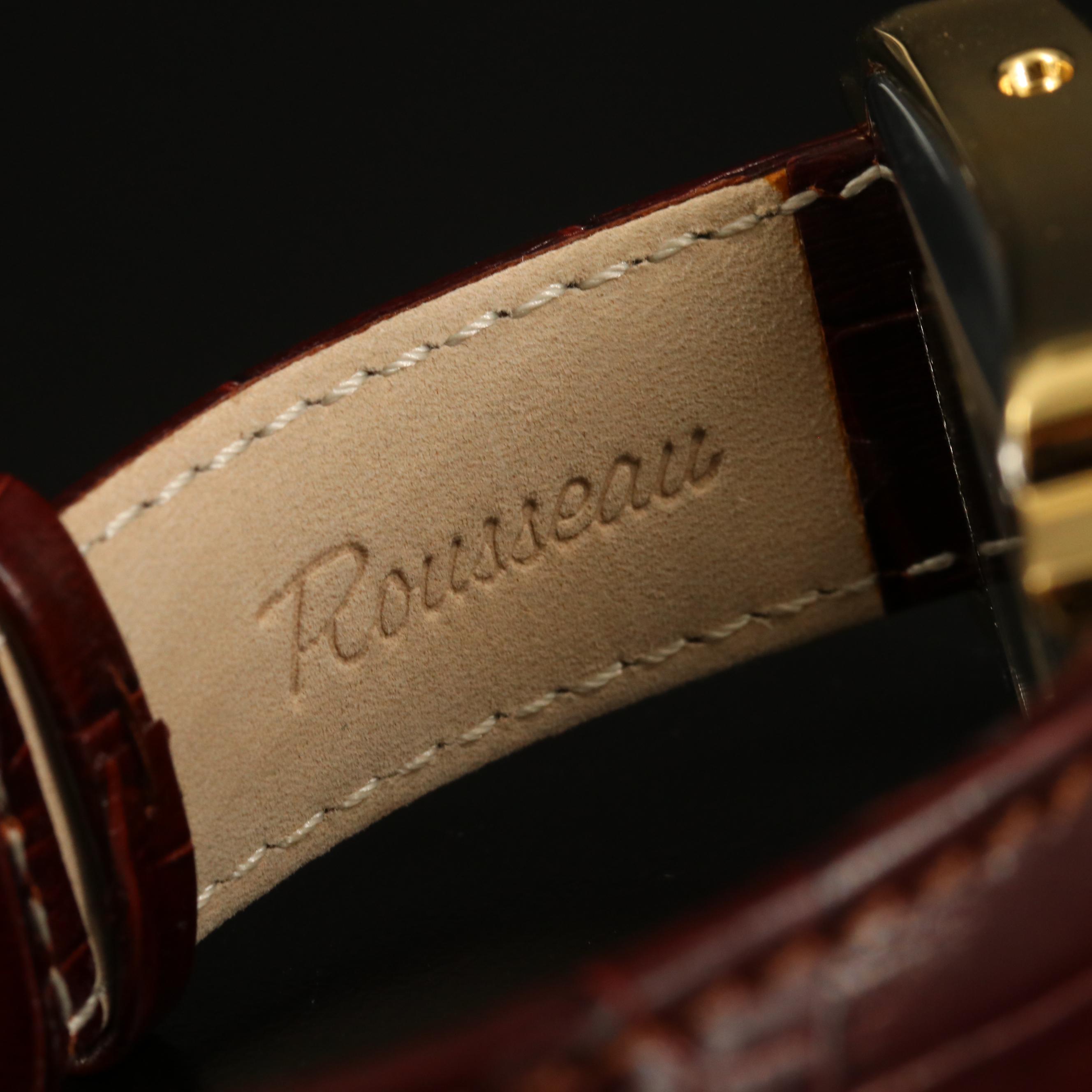 Rousseau Triple Calendar Gold Tone Automatic Watch