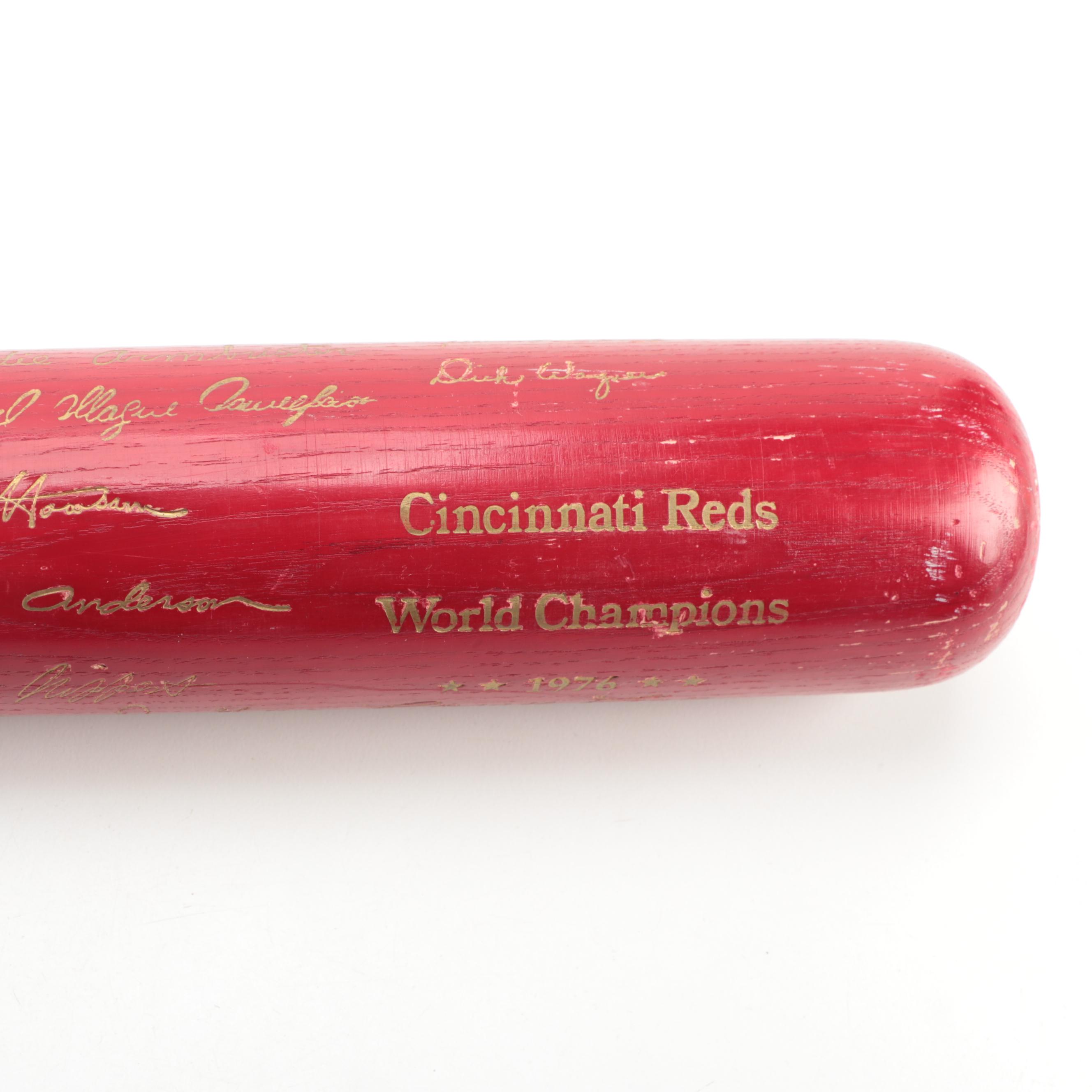 1976 Cincinnati Reds Louisville Slugger "World Champions" Replica Signatures Bat