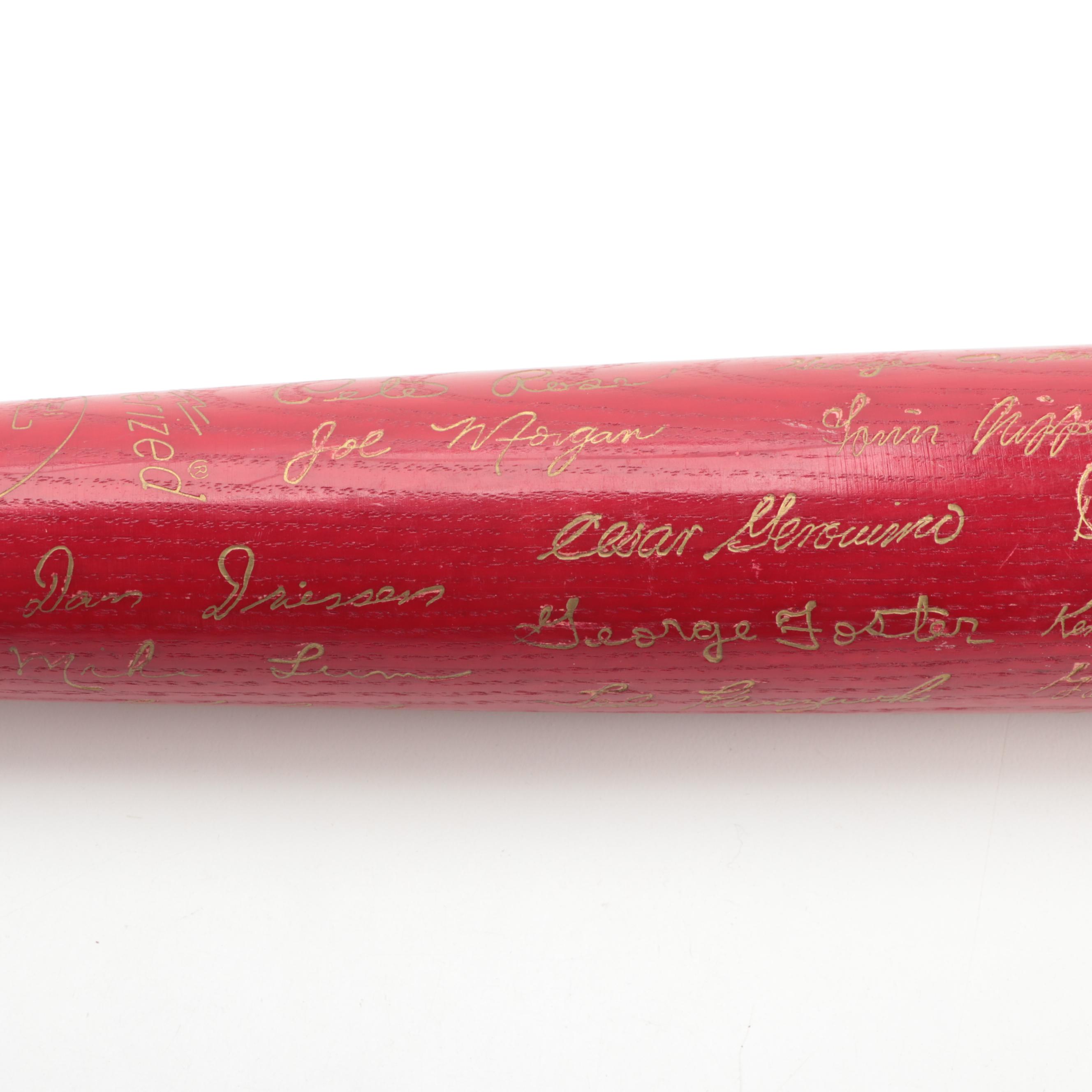 1976 Cincinnati Reds Louisville Slugger "World Champions" Replica Signatures Bat