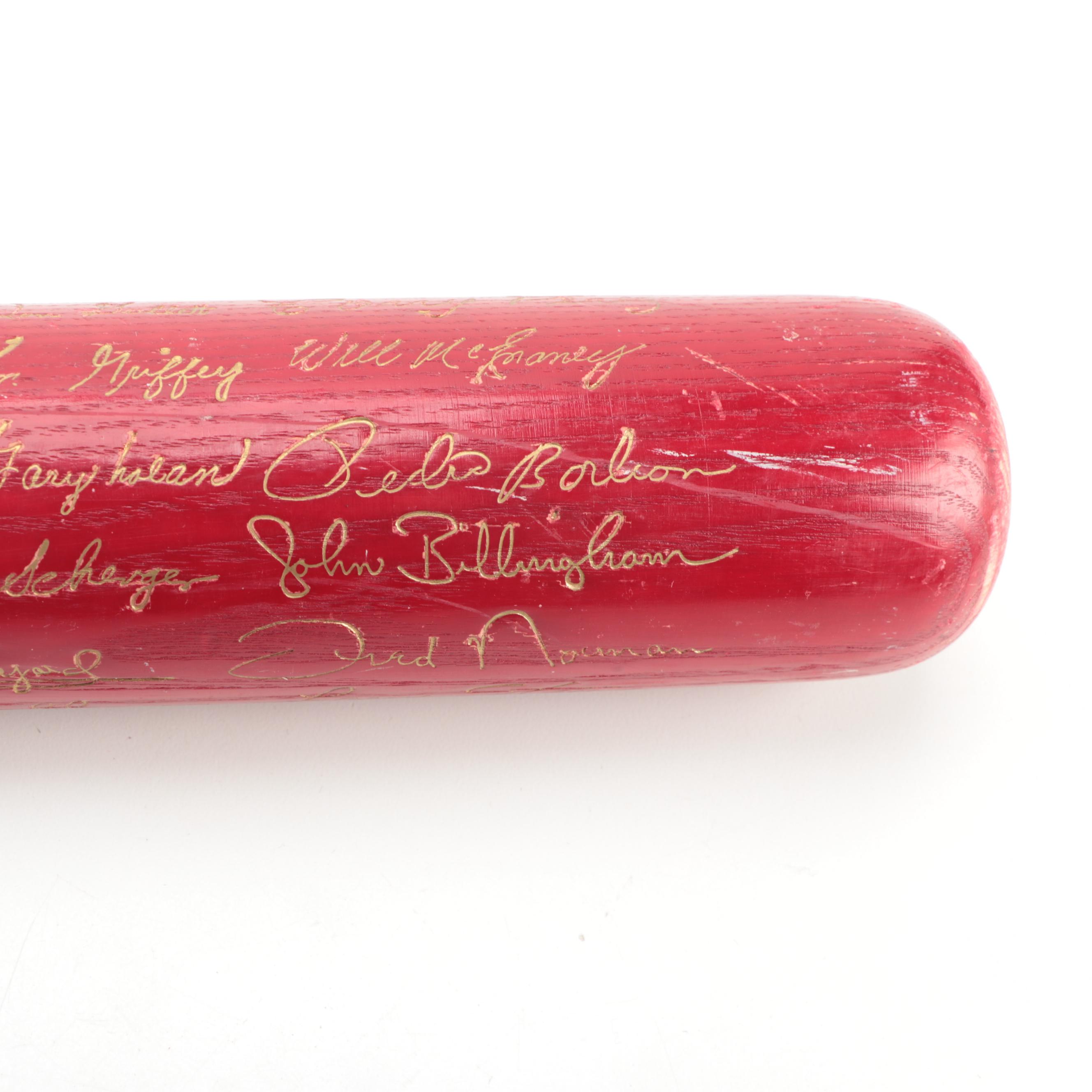 1976 Cincinnati Reds Louisville Slugger "World Champions" Replica Signatures Bat