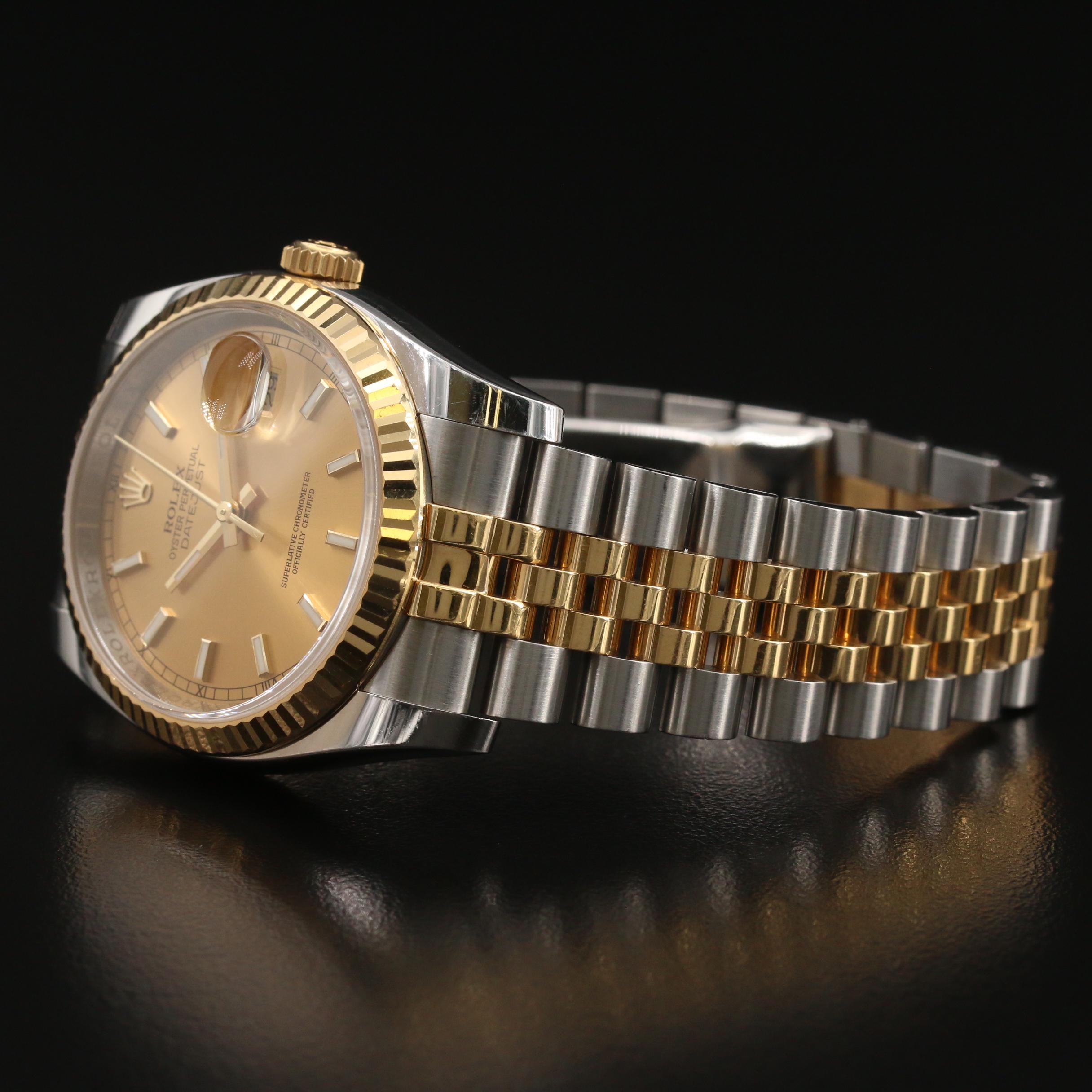 Rolex Datejust 18K Yellow Gold and Stainless Steel Automatic Watch
