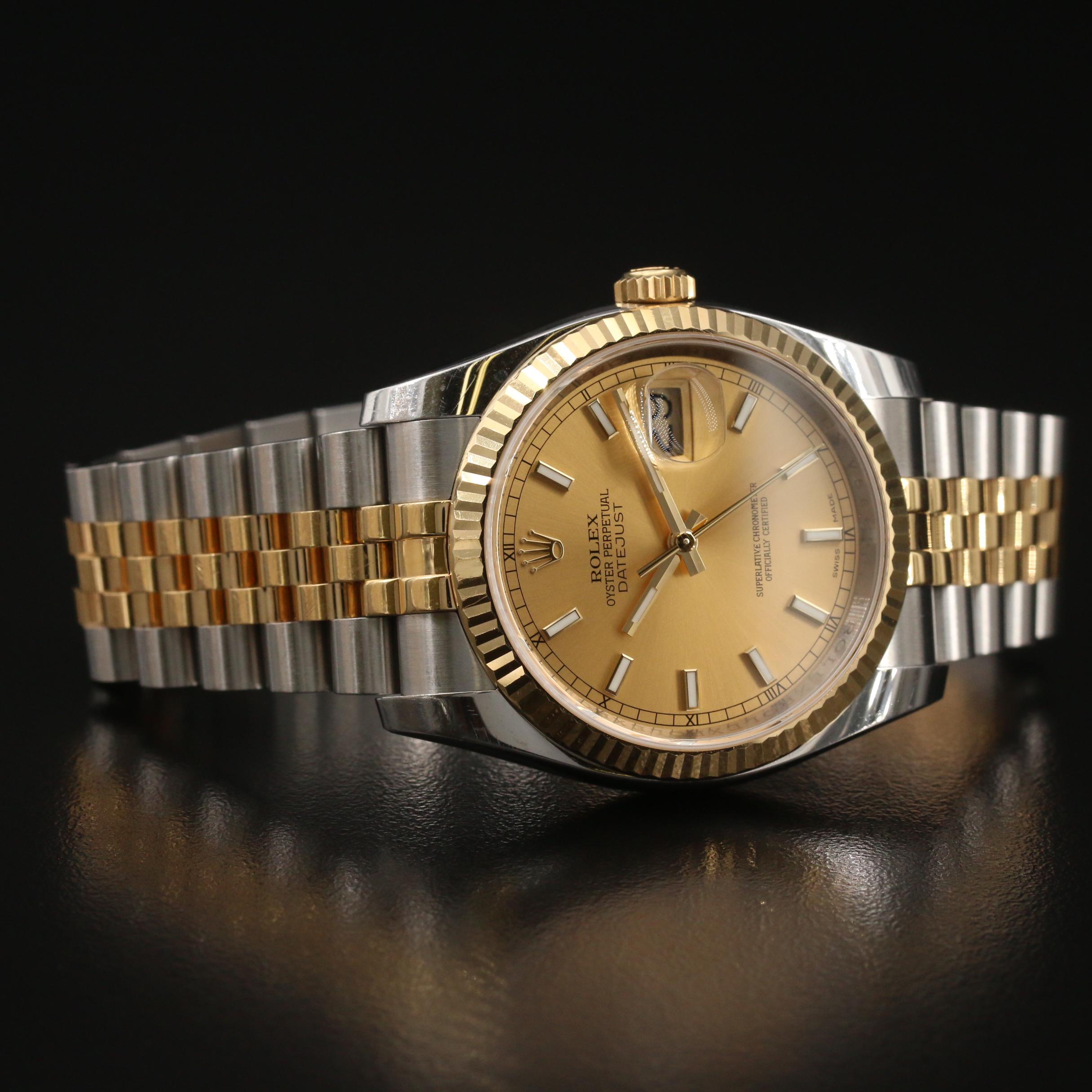 Rolex Datejust 18K Yellow Gold and Stainless Steel Automatic Watch