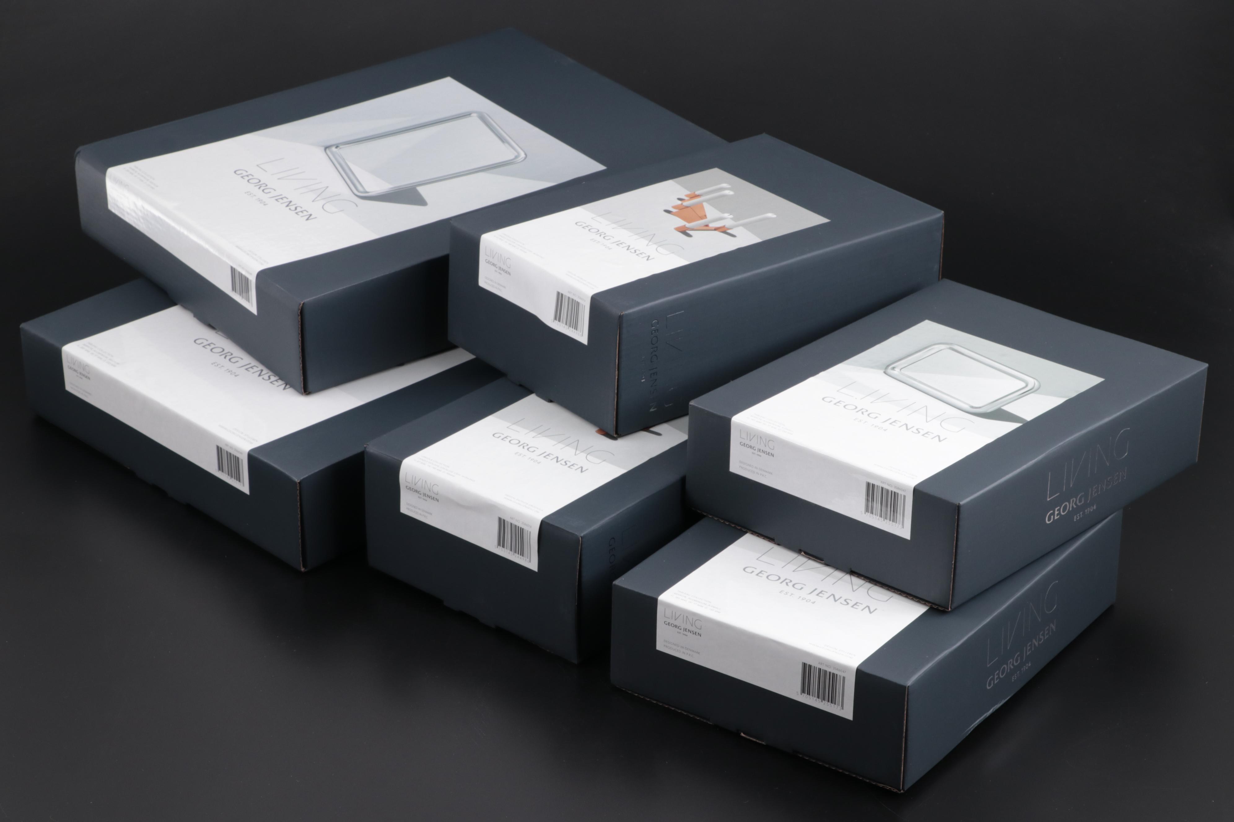 Georg Jensen "Tableau" Tabletop Mirrors with "Urkiola" Candlestick Holders