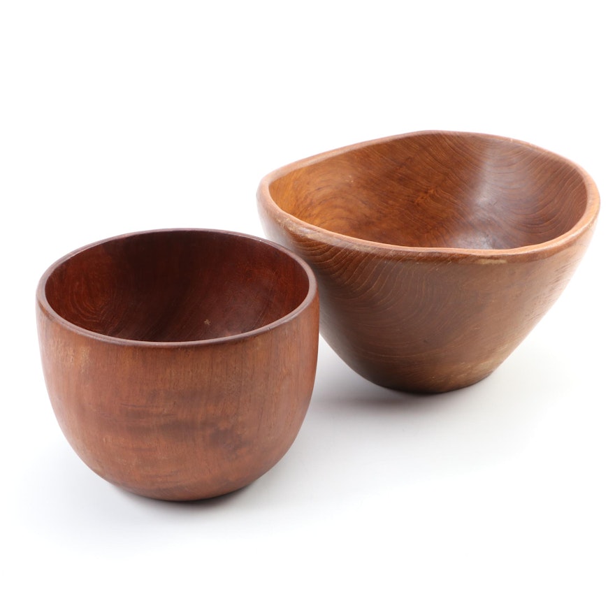 Anri Form and Other Teak Wood Bowl, Mid-20th Century