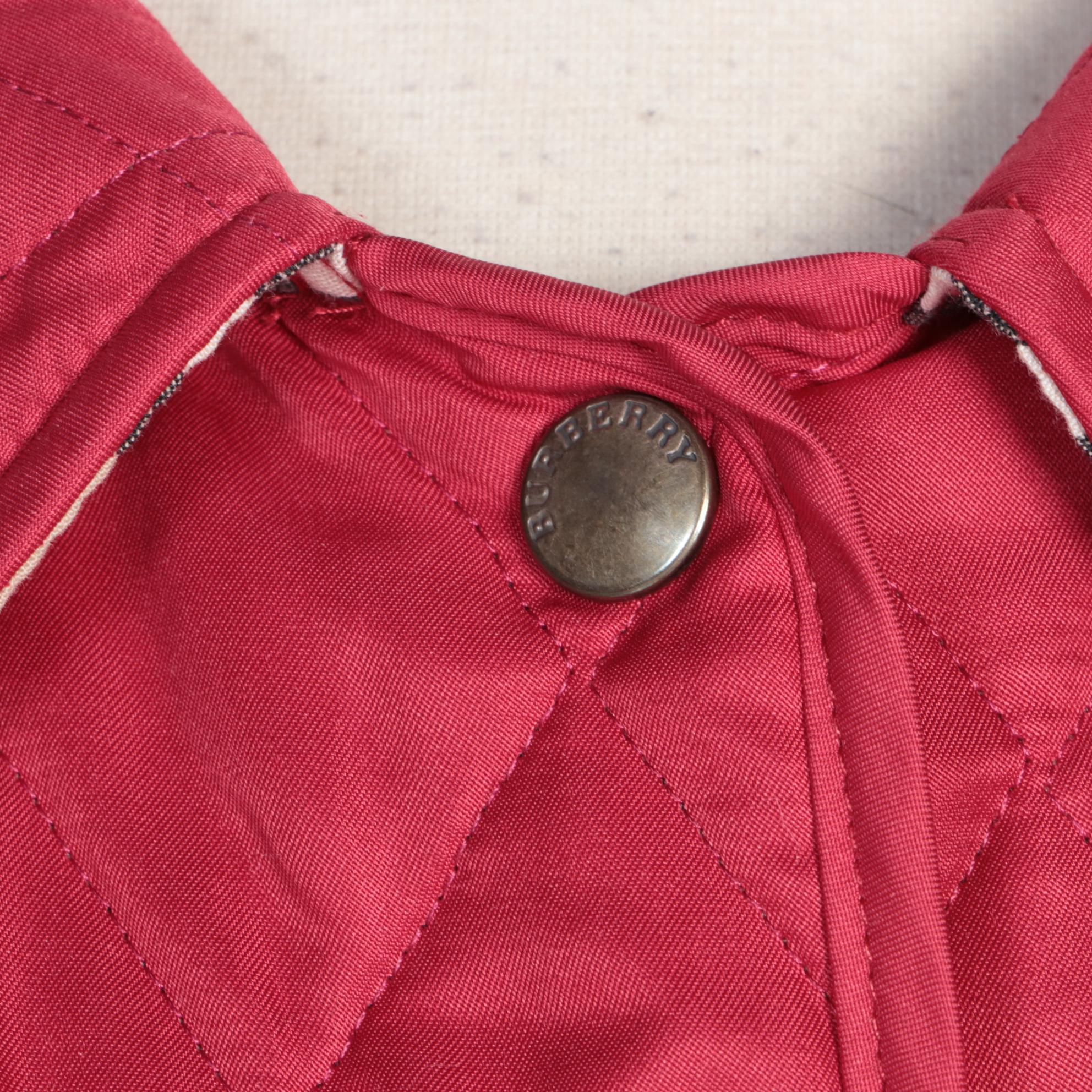 Burberry London Red Quilted Jacket with "Nova Check" Lining