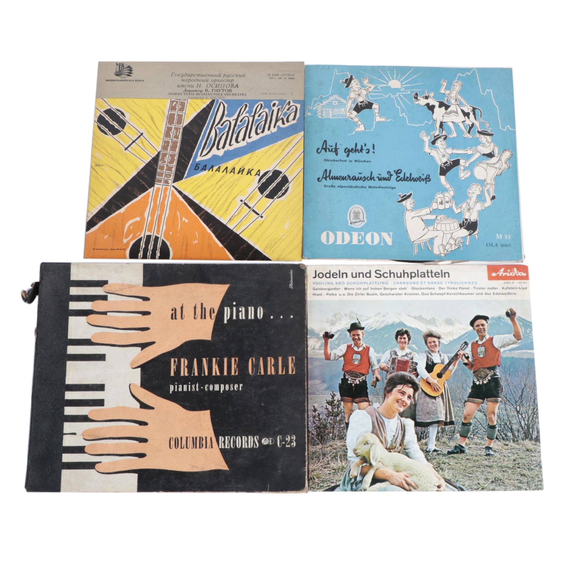 Frankie Carle Piano with Russian and German Folk Music Record Albums