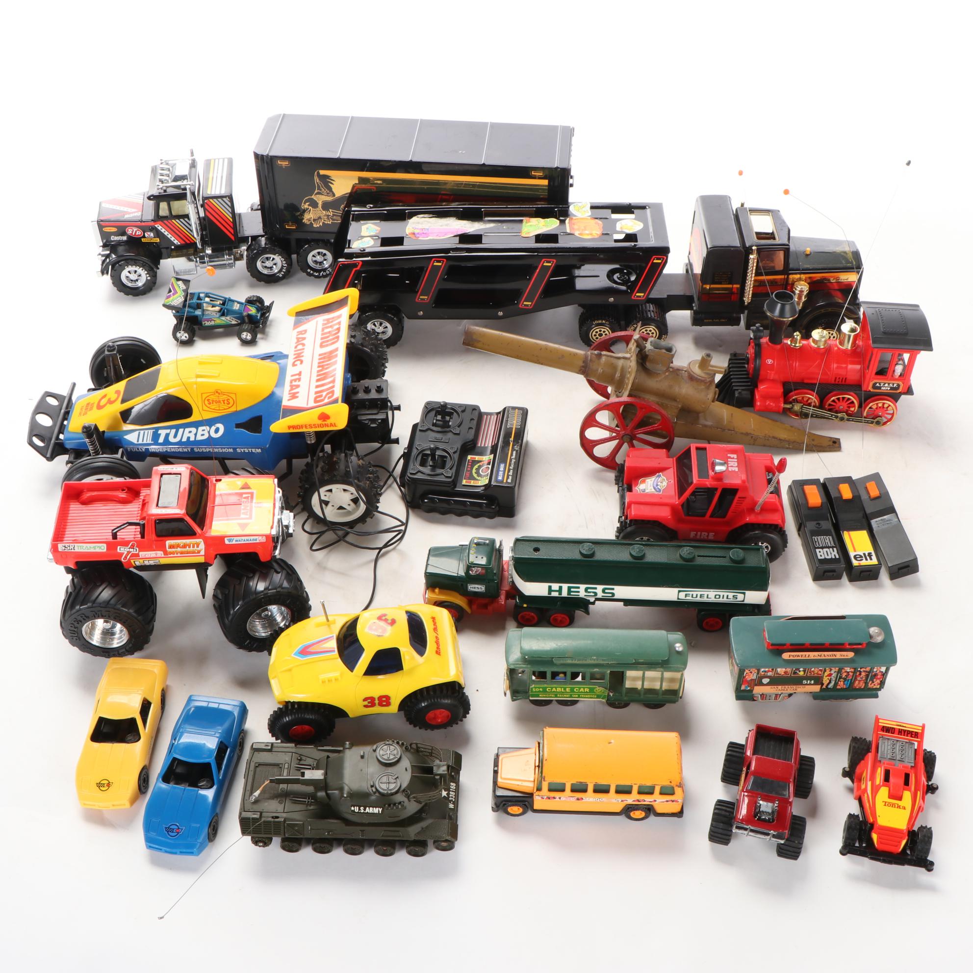 Remote Control and Battery Powered Vehicles Including Tonka and Tootsietoy