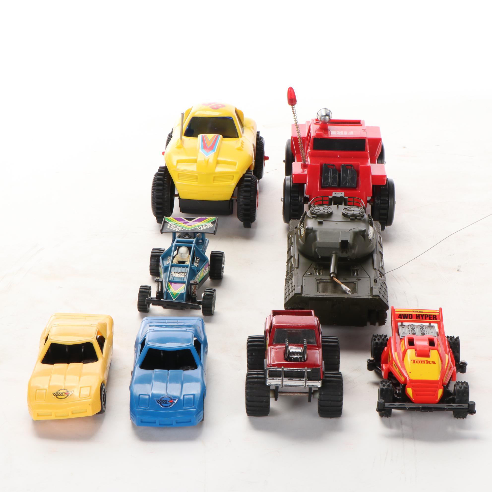 Remote Control and Battery Powered Vehicles Including Tonka and Tootsietoy