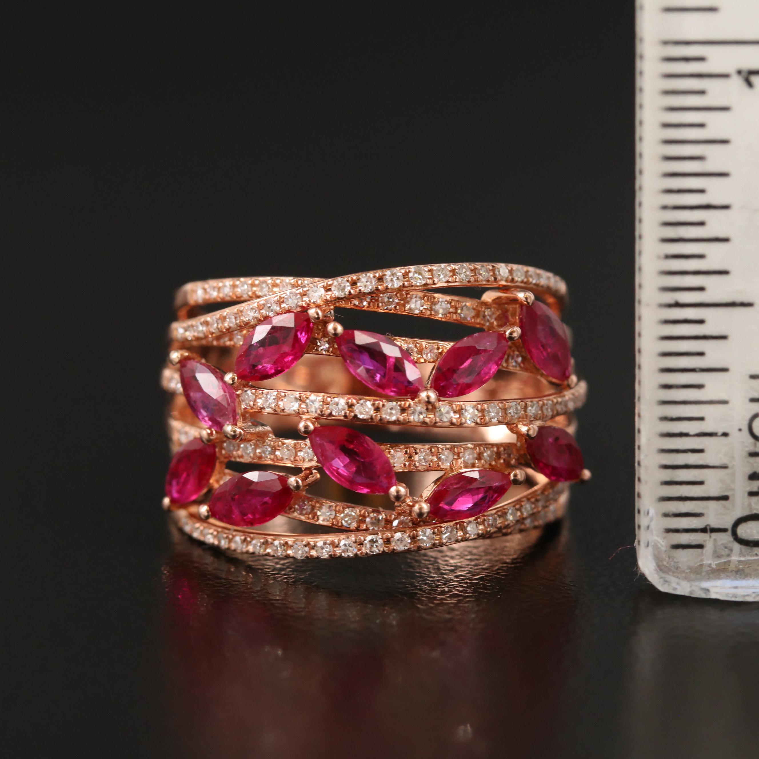 EFFY 14K Ruby and Diamond Ring