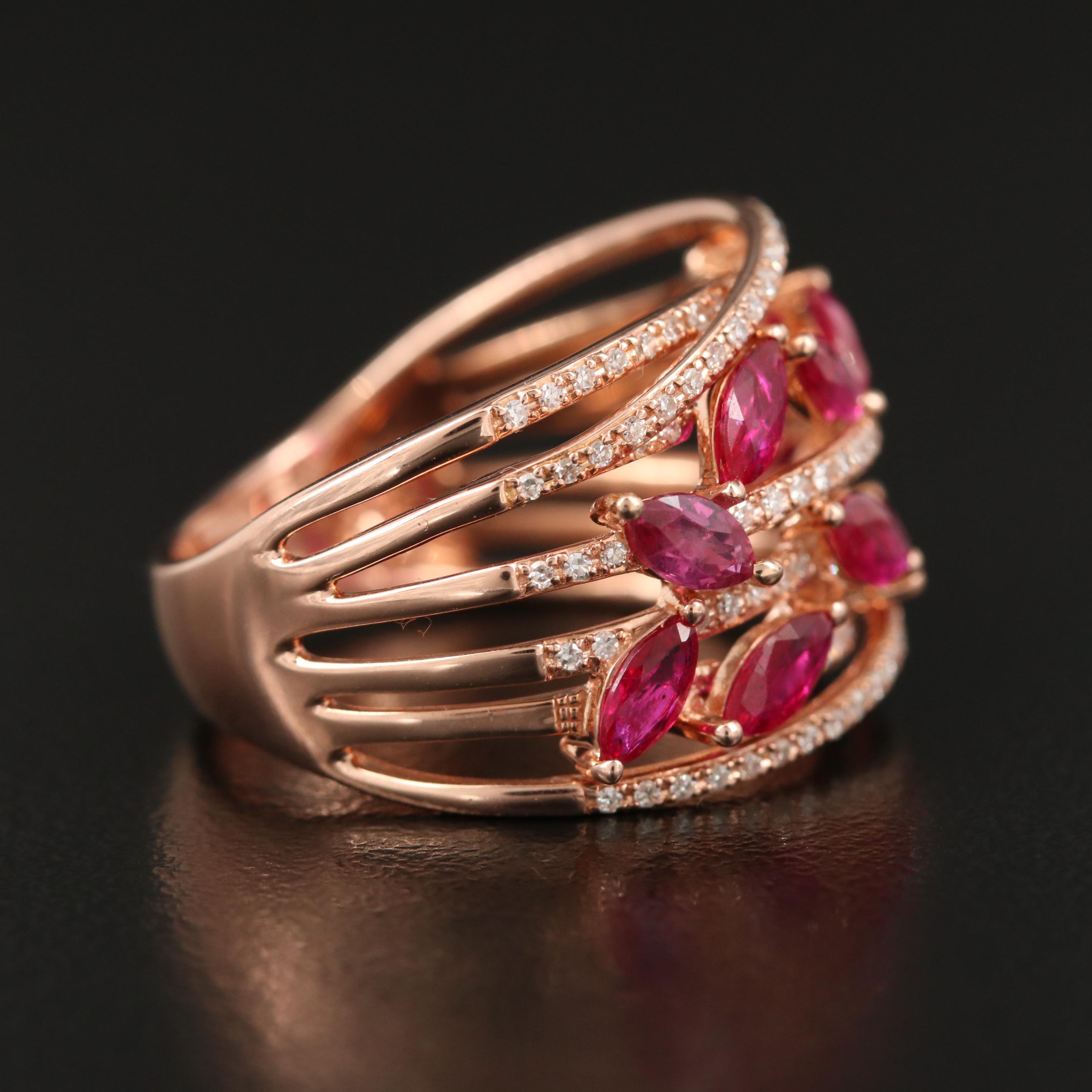 EFFY 14K Ruby and Diamond Ring