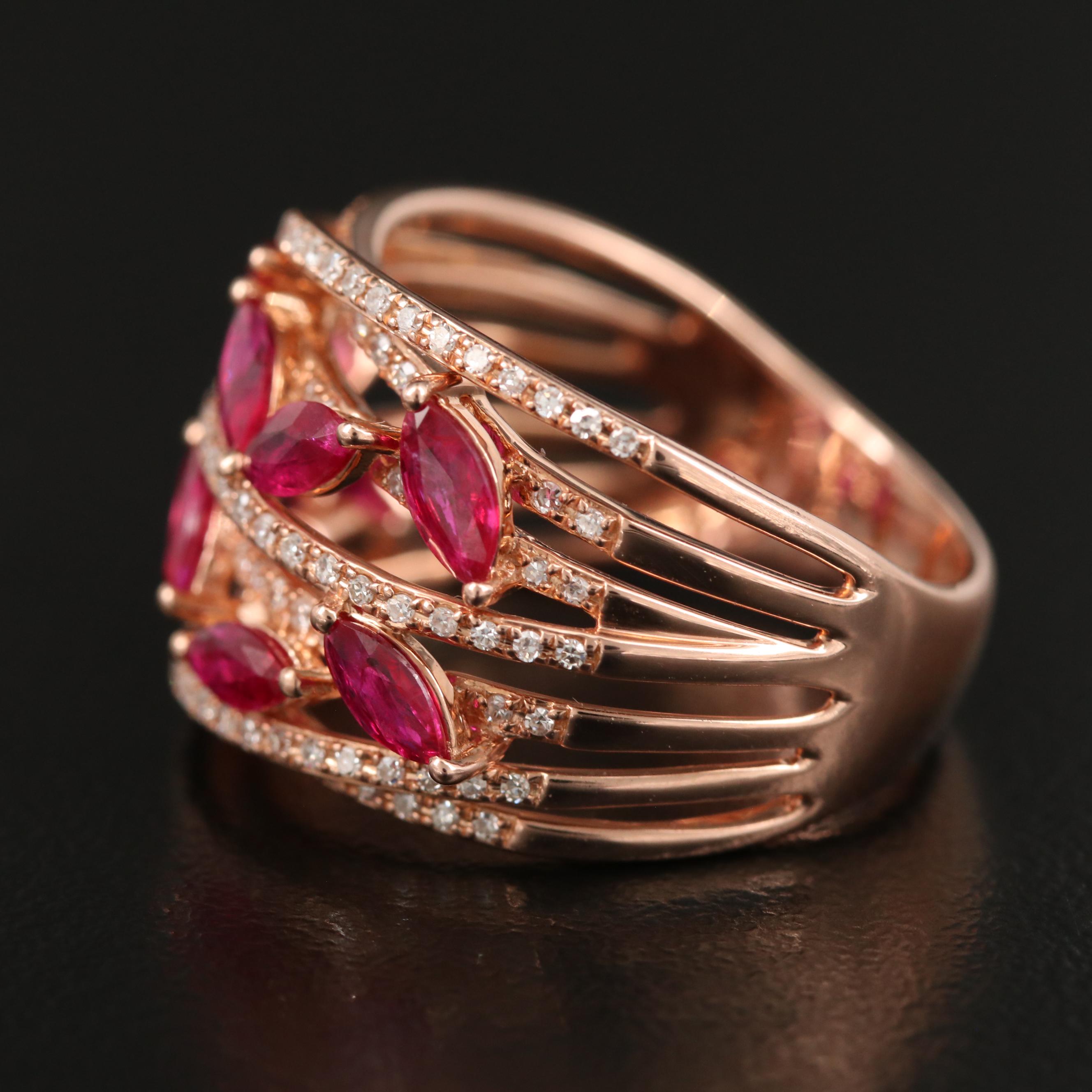 EFFY 14K Ruby and Diamond Ring