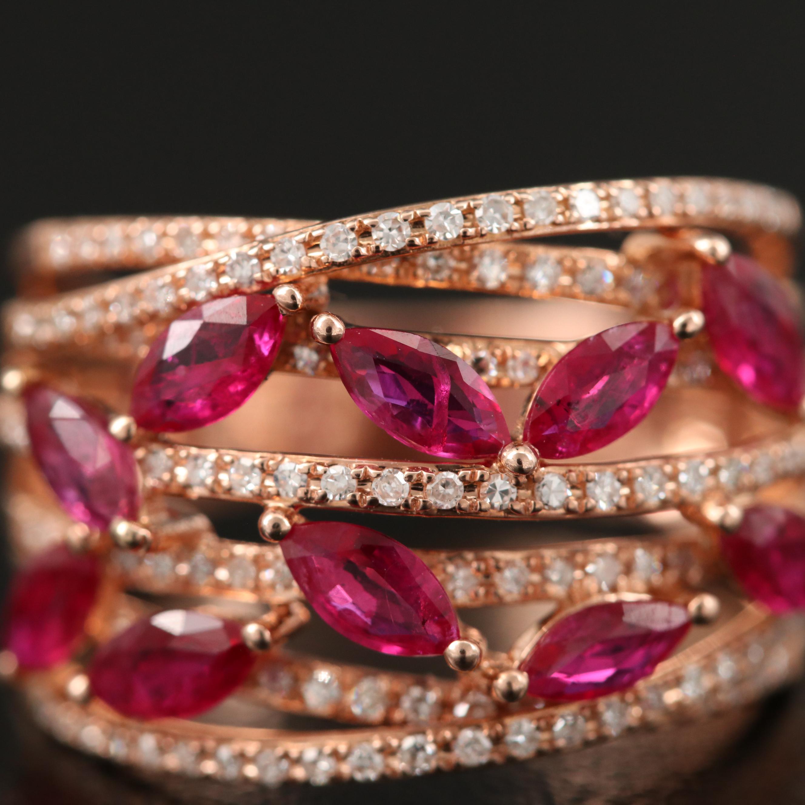 EFFY 14K Ruby and Diamond Ring