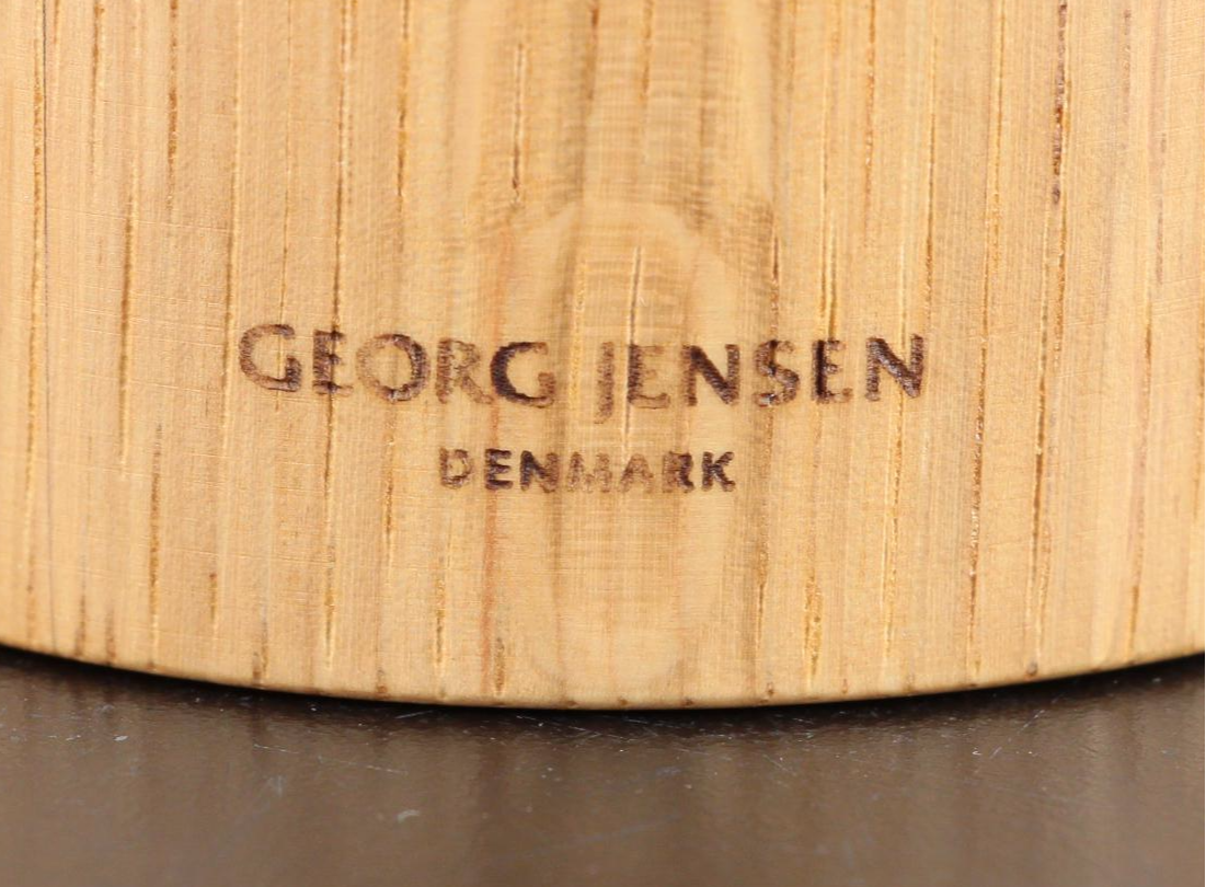 Georg Jensen "Barbry" Glass Carafes, Wood Pepper Grinder and Cheese Knives