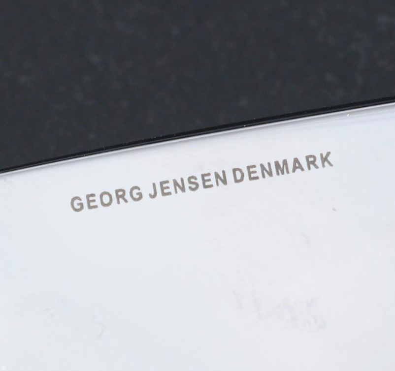 Georg Jensen "Barbry" Glass Carafes, Wood Pepper Grinder and Cheese Knives