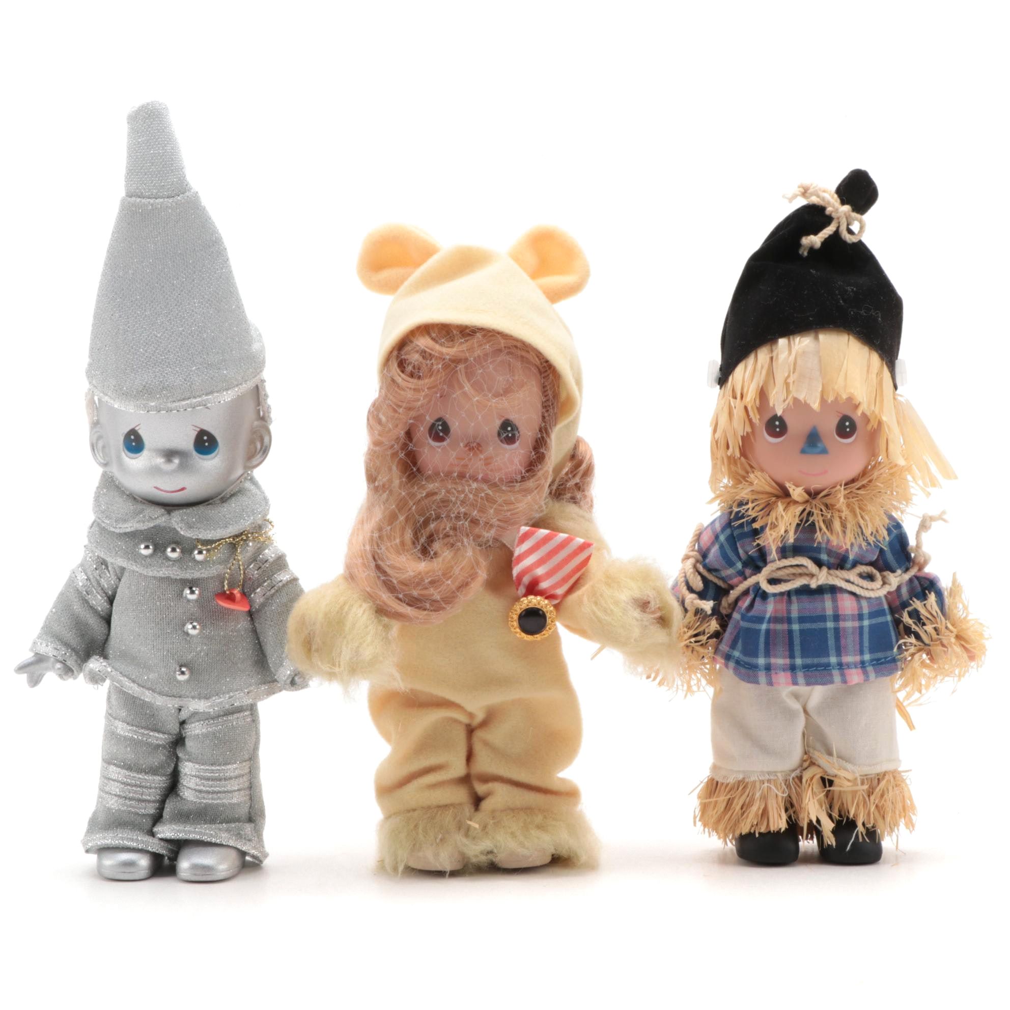 Precious Moments "The Wizard of Oz" Scarecrow, Tin Man and Lion Dolls