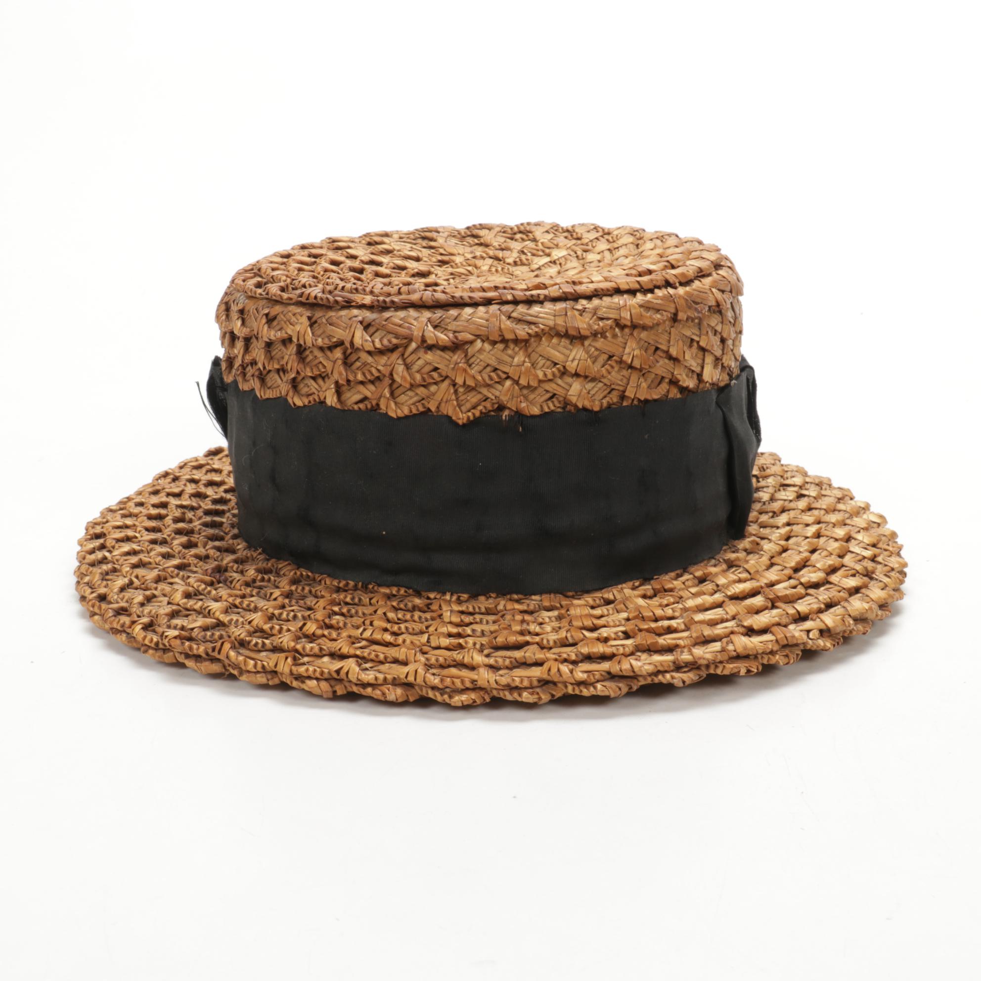 Men's Lincoln, Begg, and Colombia Woven Straw Boater Hats