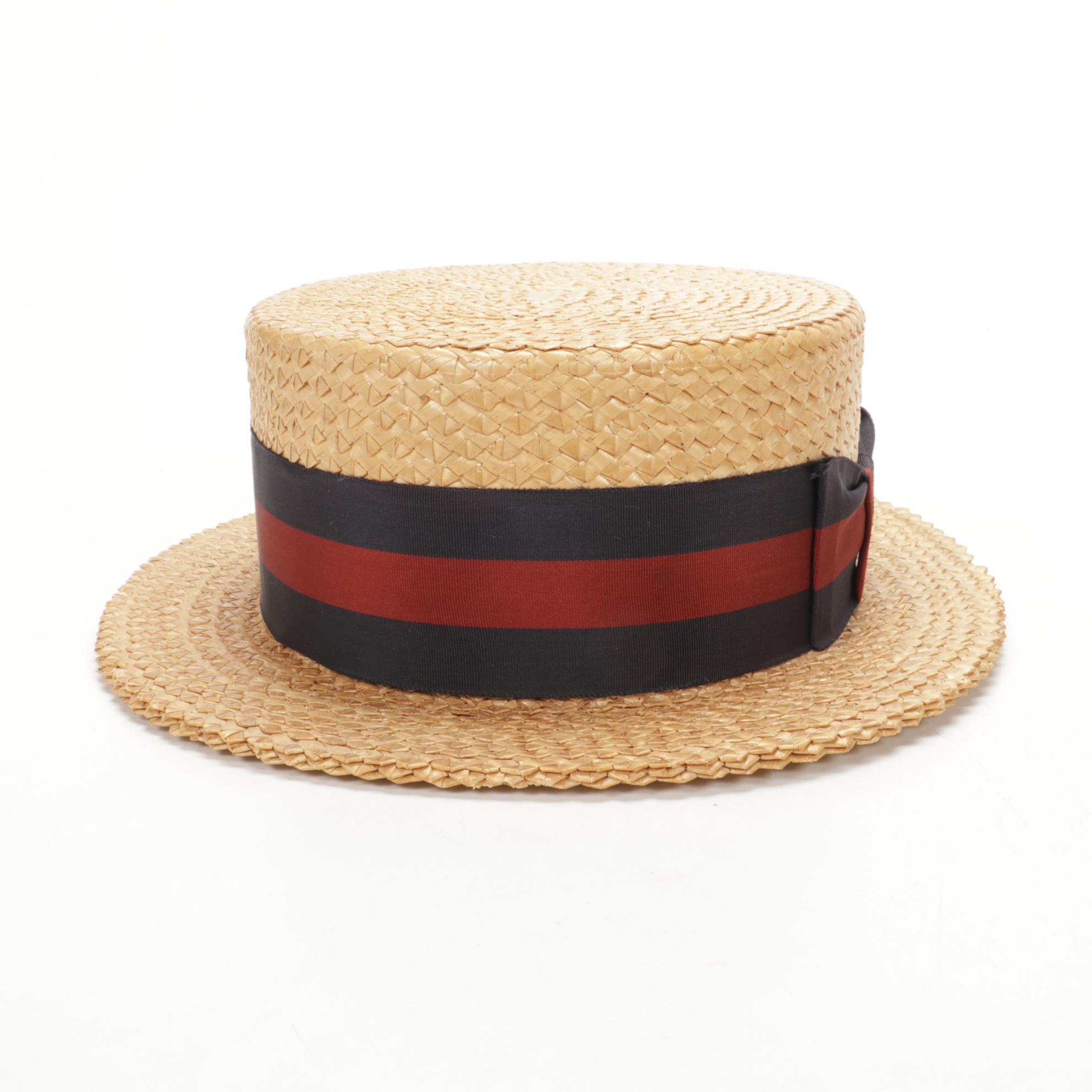 Men's Lincoln, Begg, and Colombia Woven Straw Boater Hats