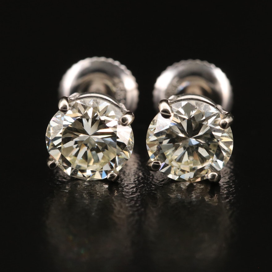 14K 2.20 CTW Diamond Stud Earrings