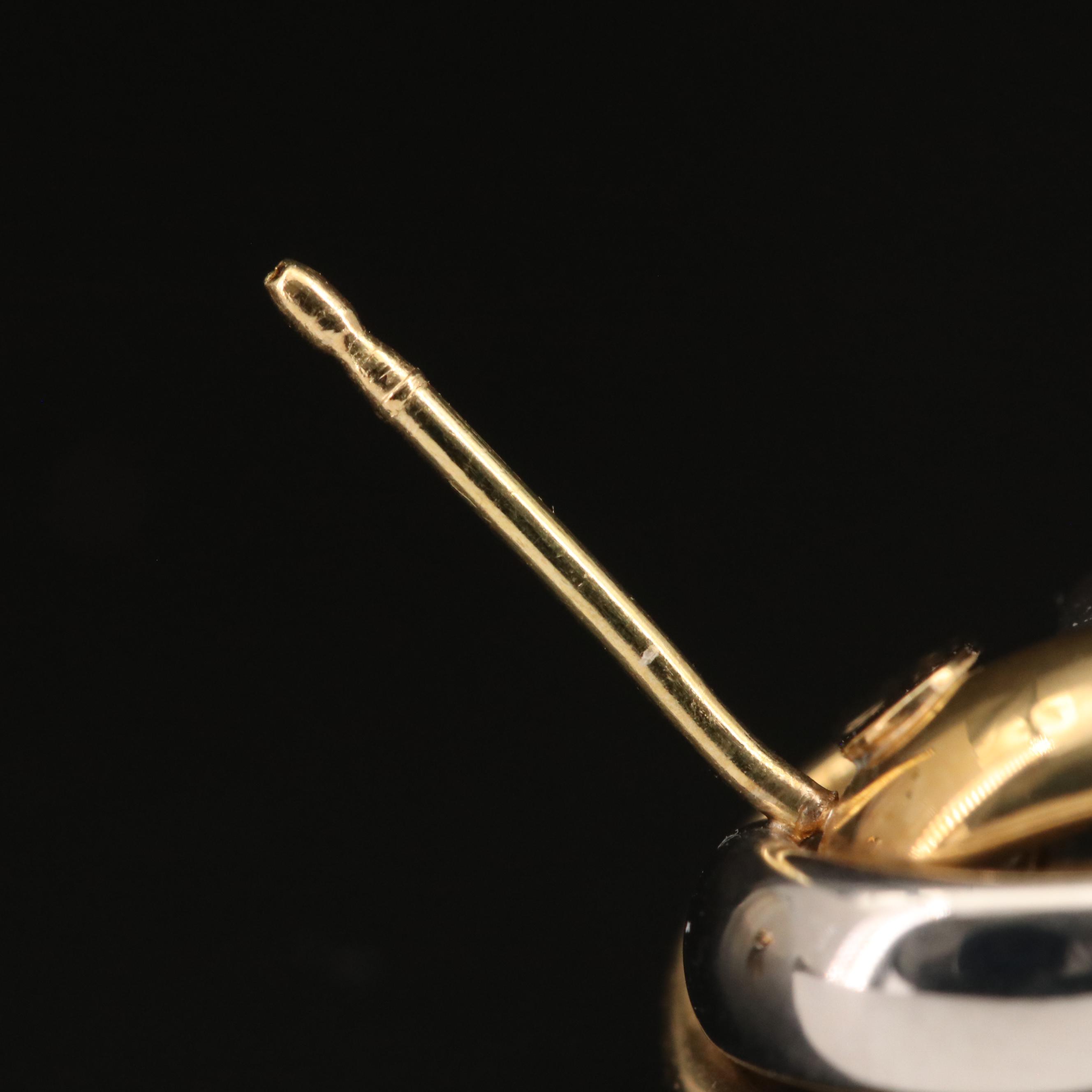 Platinum and 18K Knot Stud Earrings