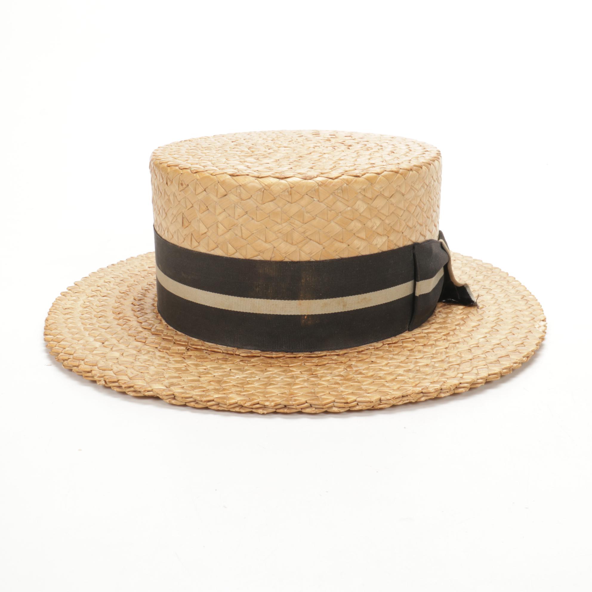 Men's Rossley, Korn, and The Columbian Woven Straw Boater Hats