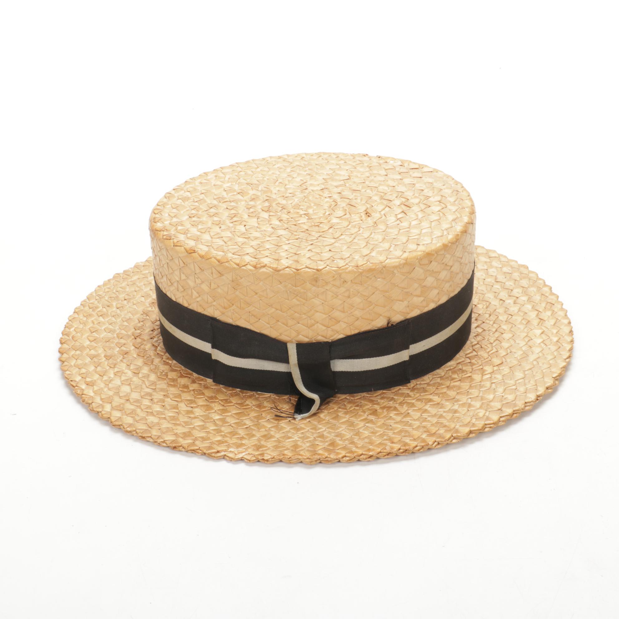 Men's Rossley, Korn, and The Columbian Woven Straw Boater Hats