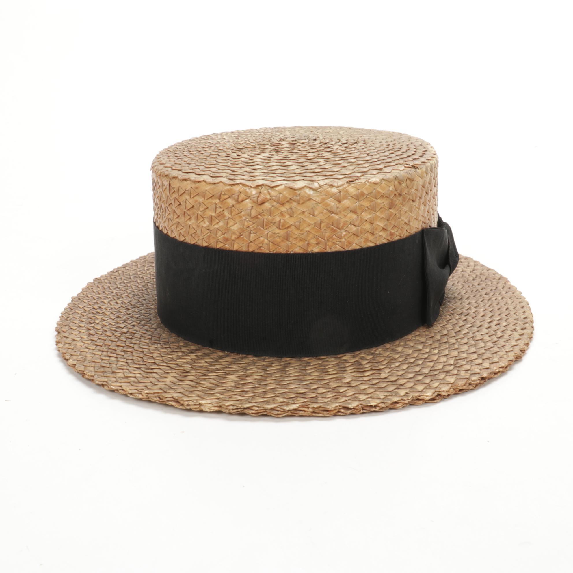 Men's Rossley, Korn, and The Columbian Woven Straw Boater Hats
